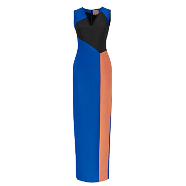 مملوكة مسبقًا Roksanda Ilincic Borda Colour-Block Floor-Length Dress M