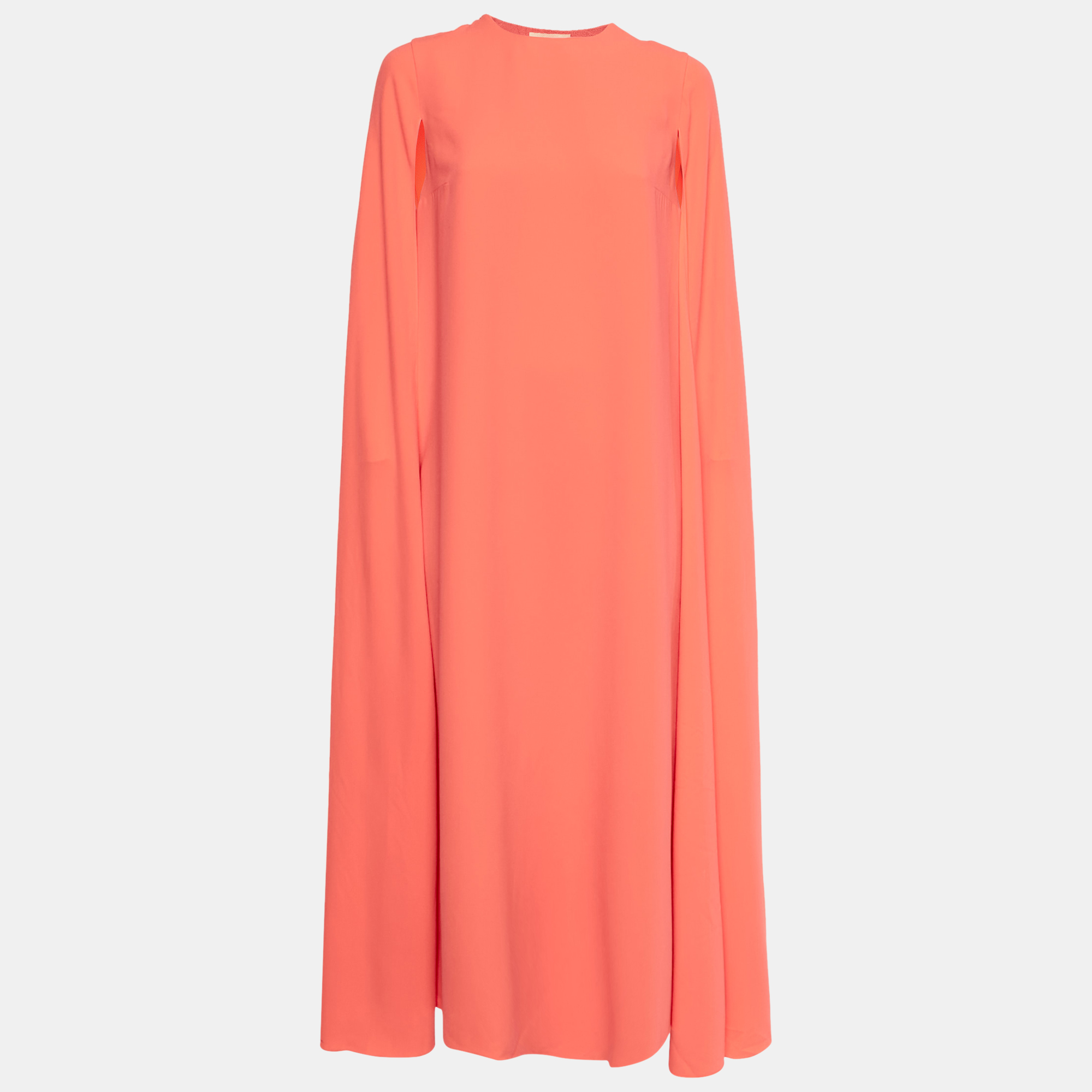 

Roksanda Neon Orange Crepe Shoulder Cape Detail Midi Dress M