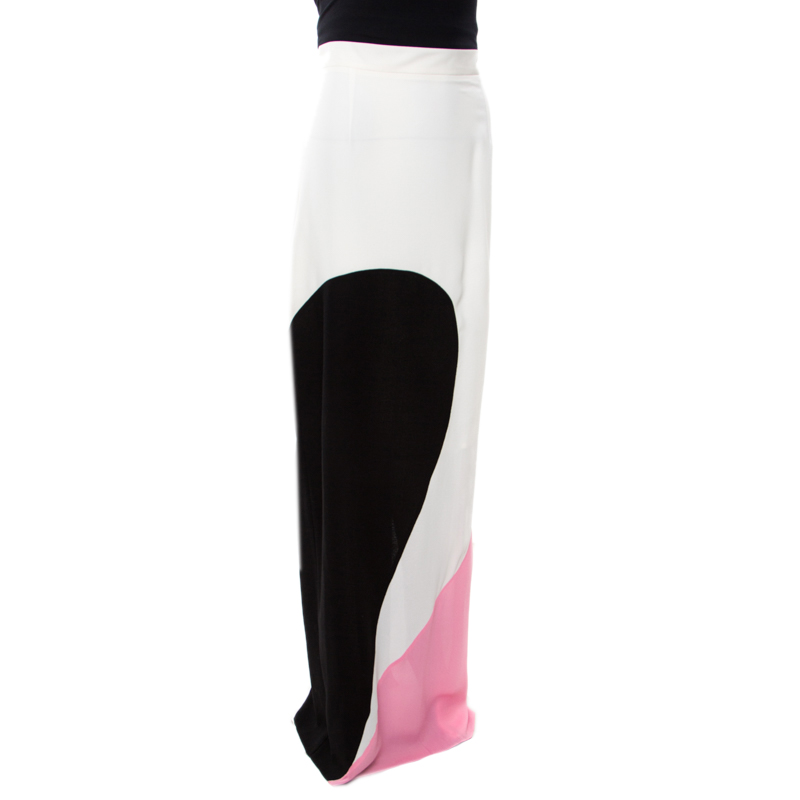 

Roksanda Ilincic Colorblock Crepe Maxi Skirt, Multicolor