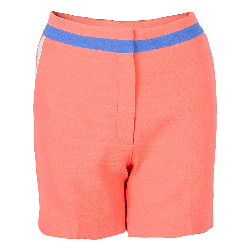 Neon Orange Wool Shorts