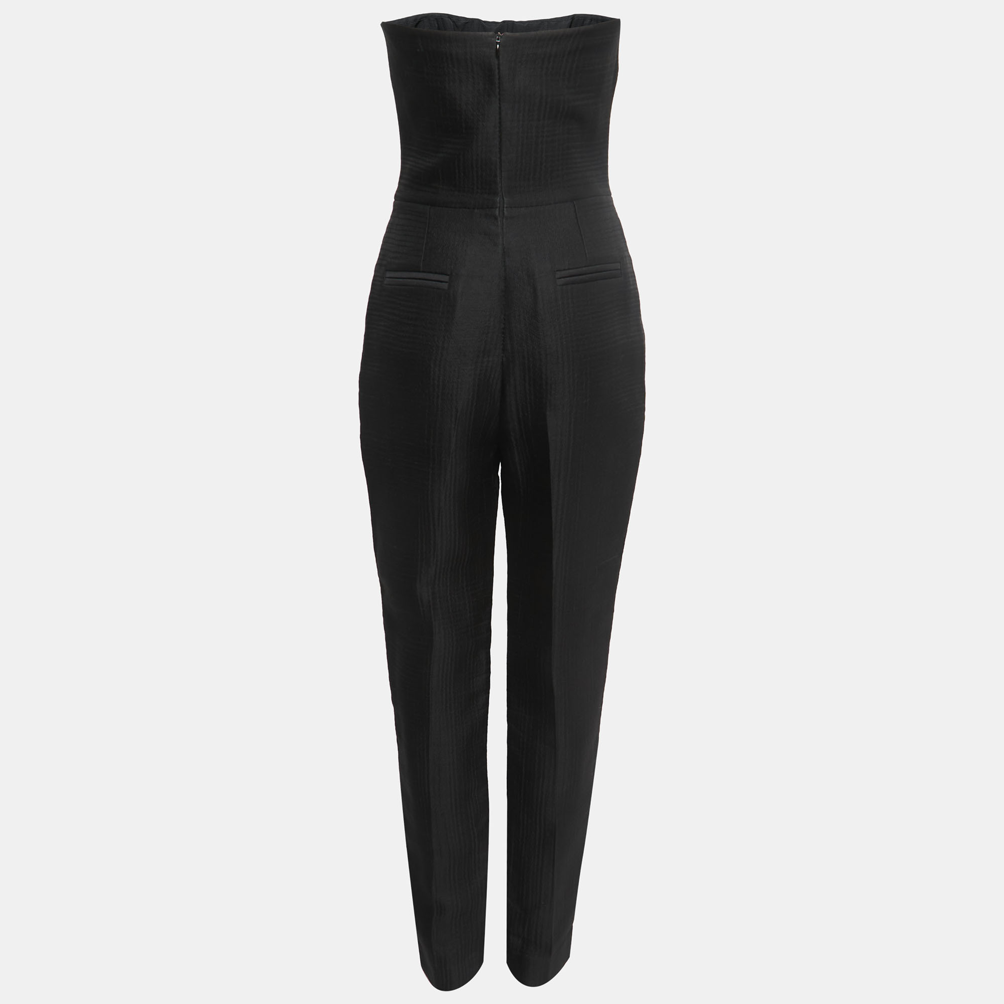 

Roksanda Ilincic Black Wool Blend Strapless Marsten Jumpsuit