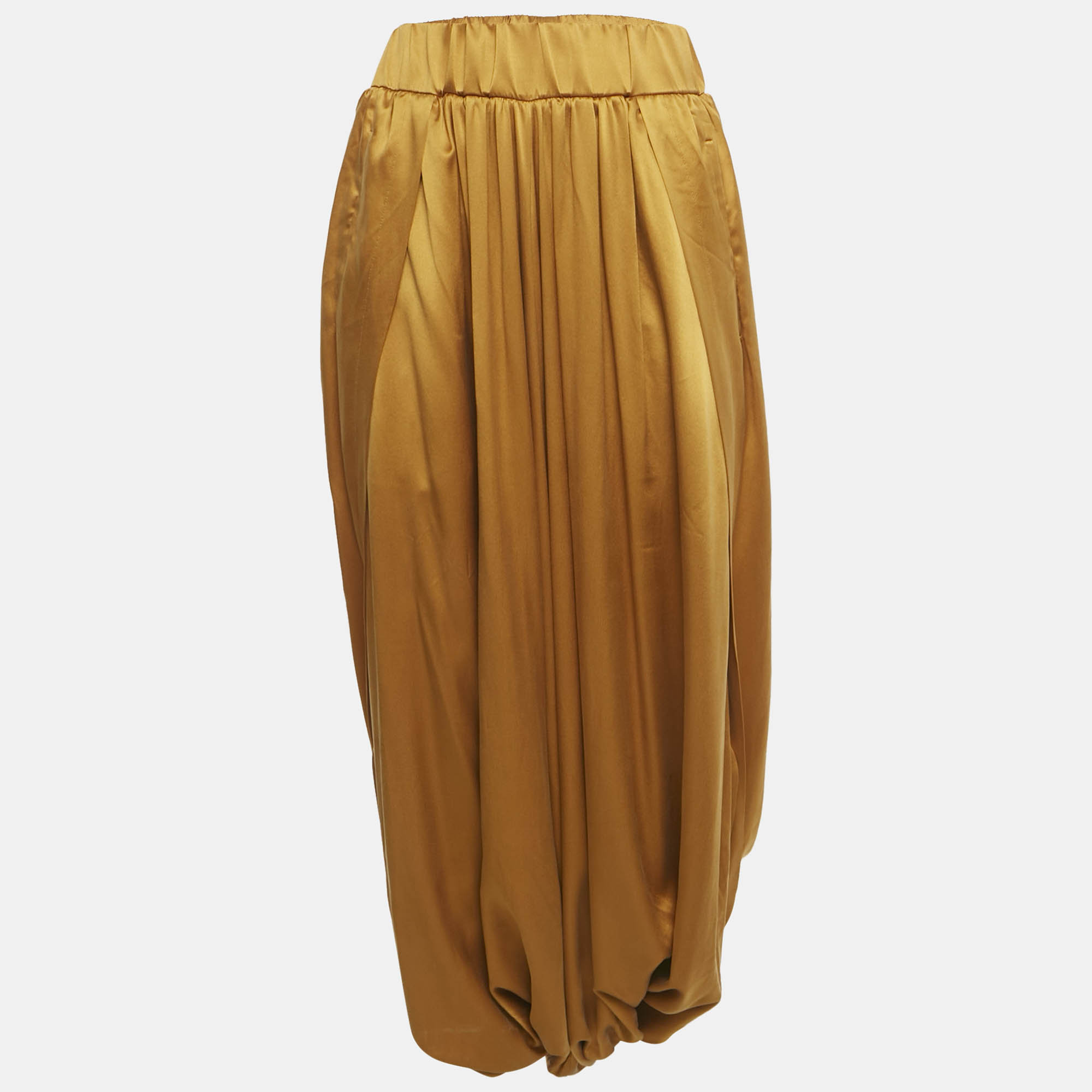 

Roksanda Yellow Washed Satin Harem Pants M