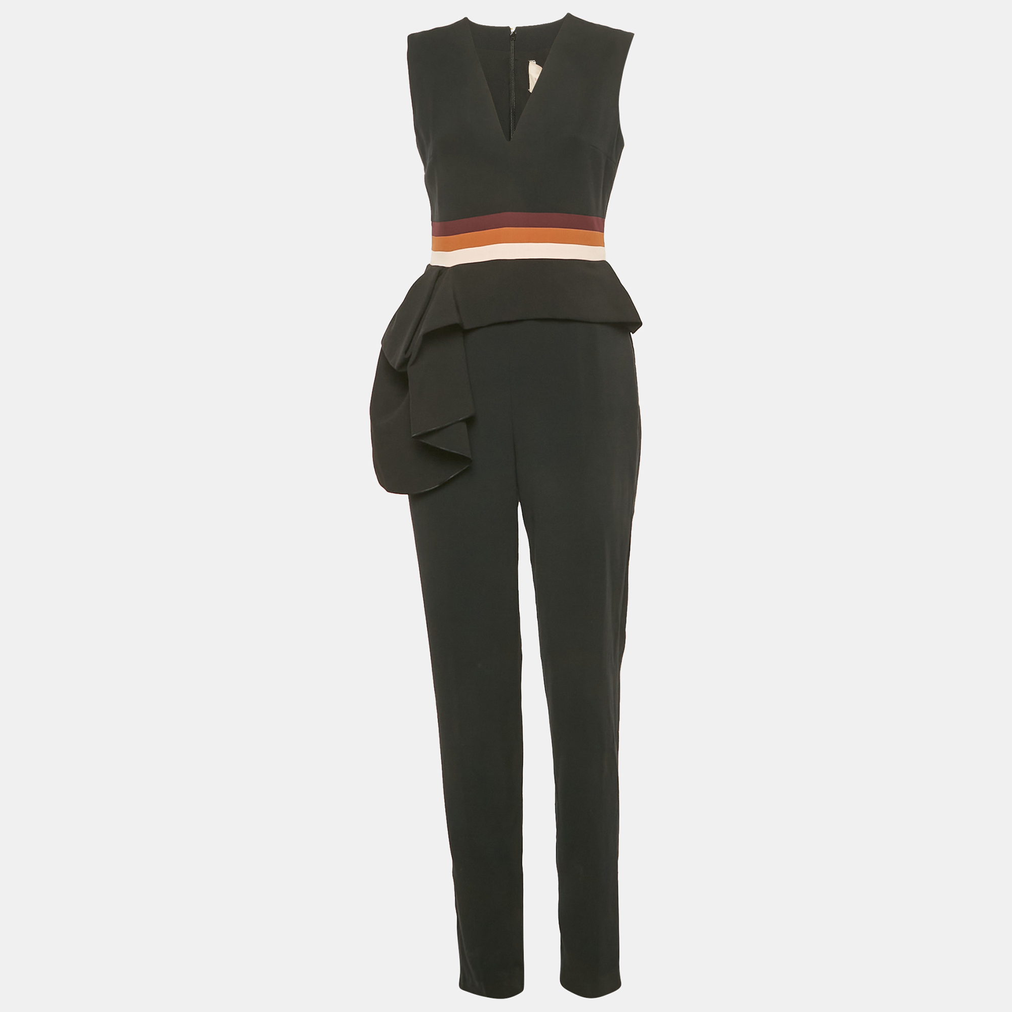 

Roksanda Black Crepe Draped Kenzey Jumpsuit S