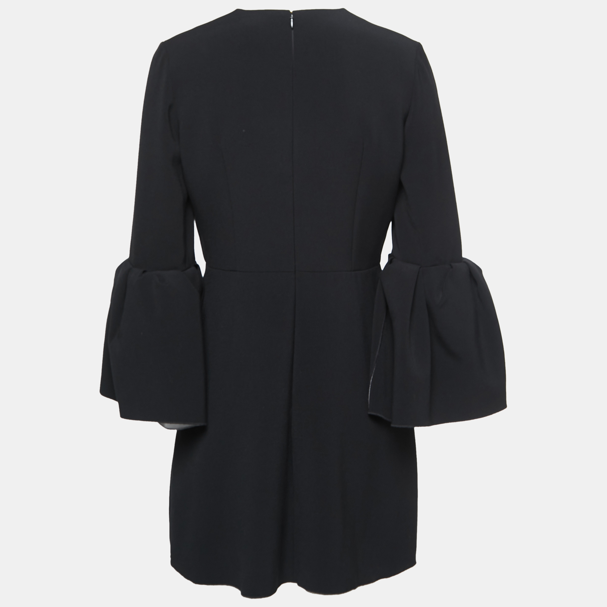 

Roksanda Black Crepe Bell Sleeve Short Dress