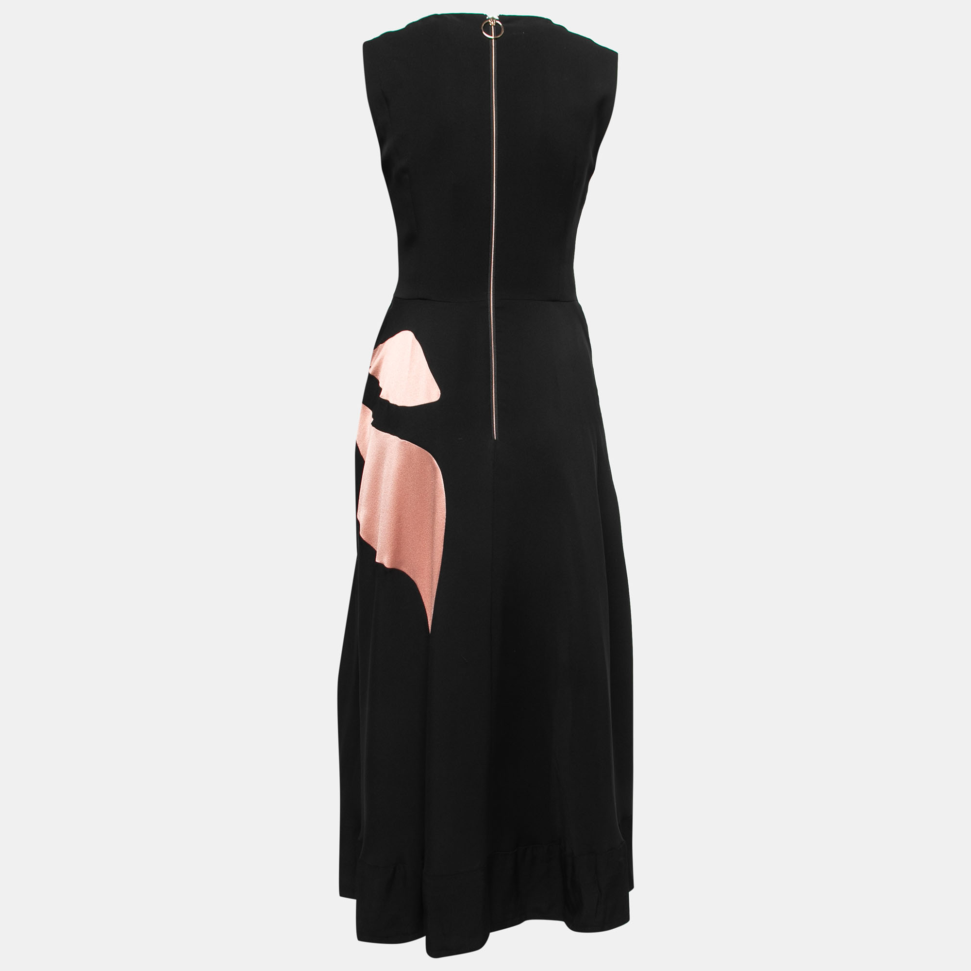 

Roksanda Black Silk Flower Patched Maxi Dress