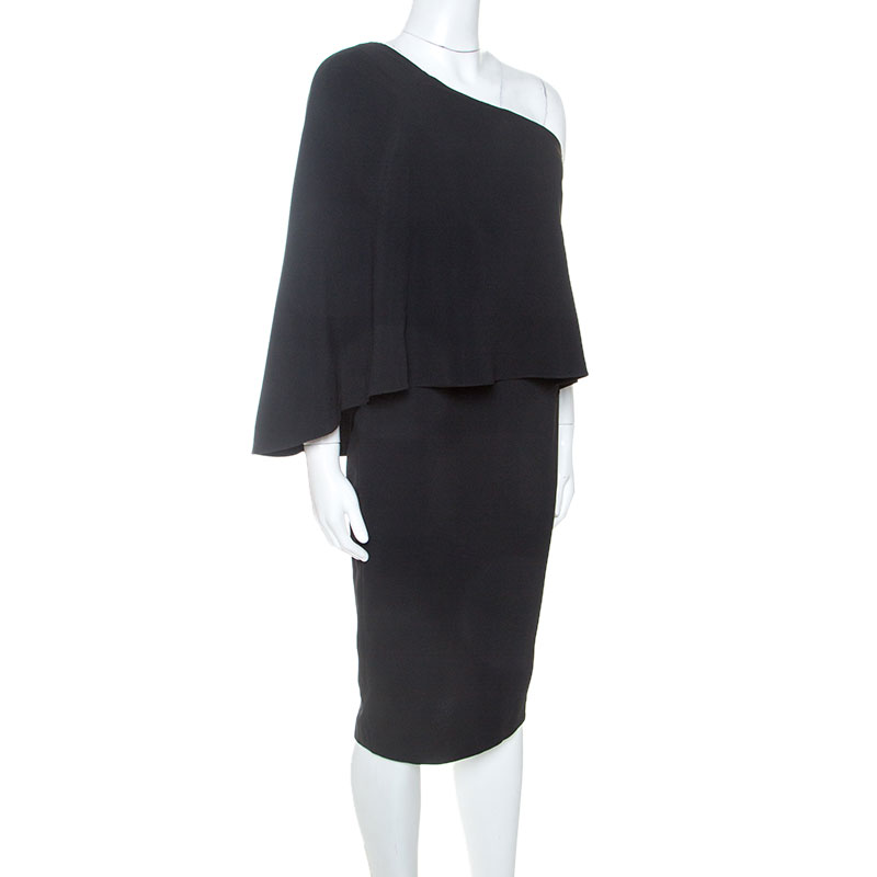 

Roland Mouret Black Crepe One Shoulder Amaral Dress