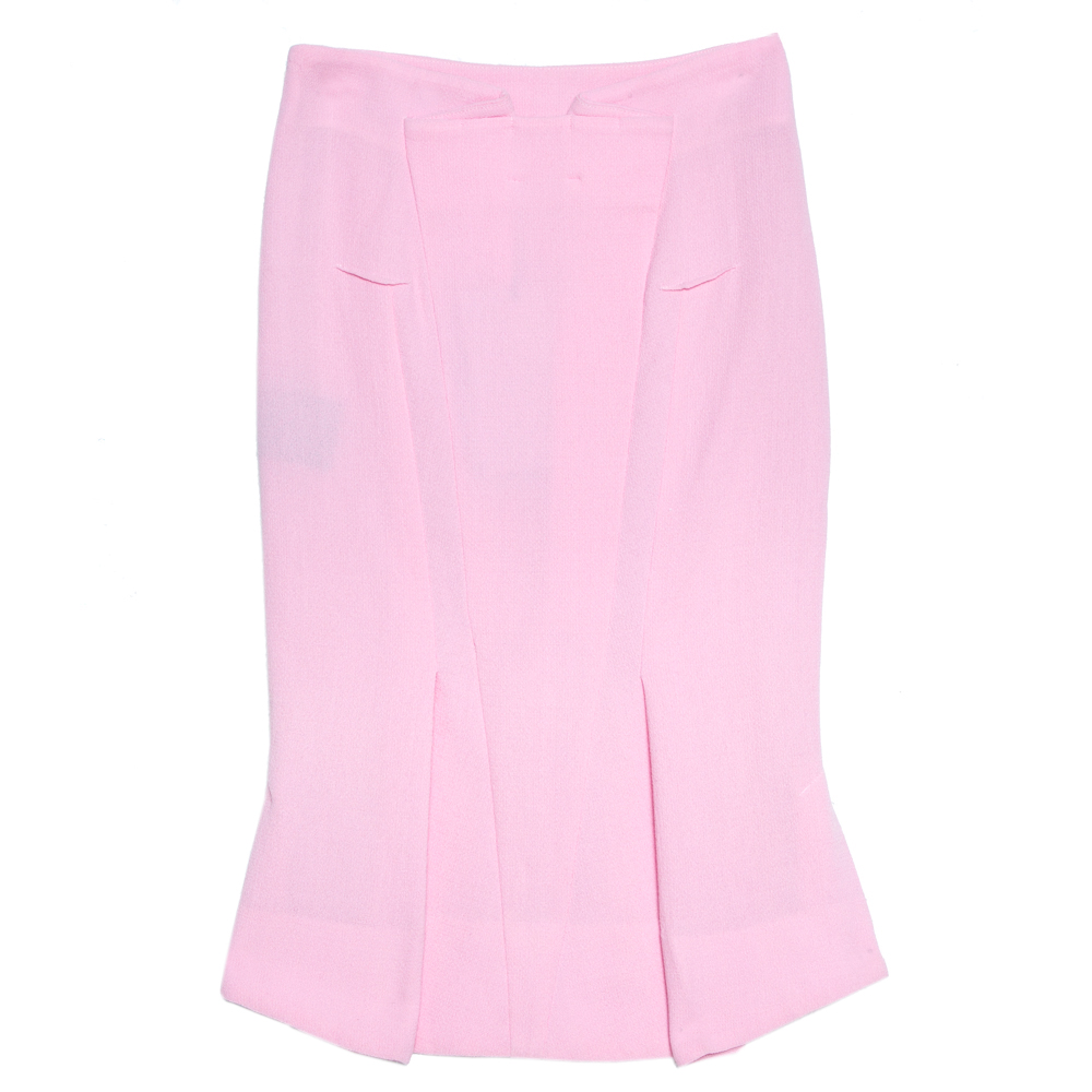 Pre Owned Roland Mouret Light Rose Double Wool Crepe Nash Skirt S