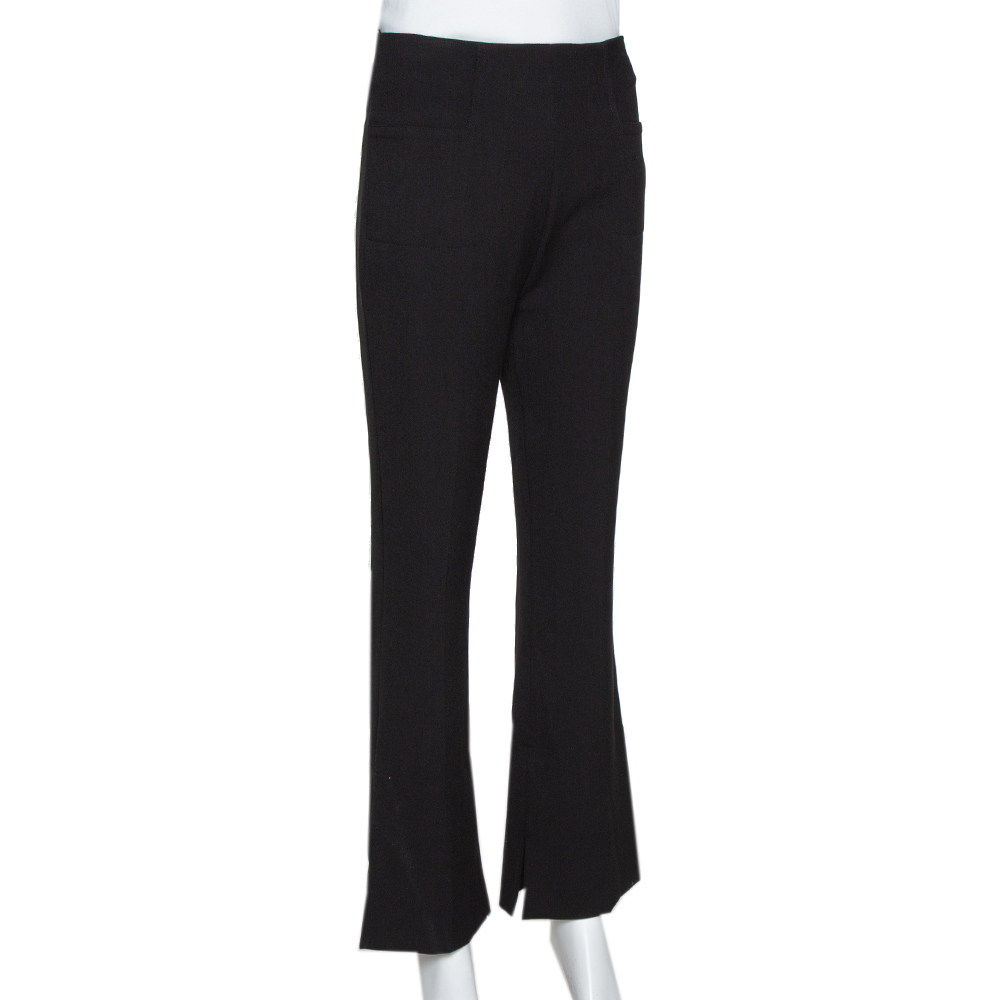 

Roland Mouret Black Crepe Goswell Flared Trousers