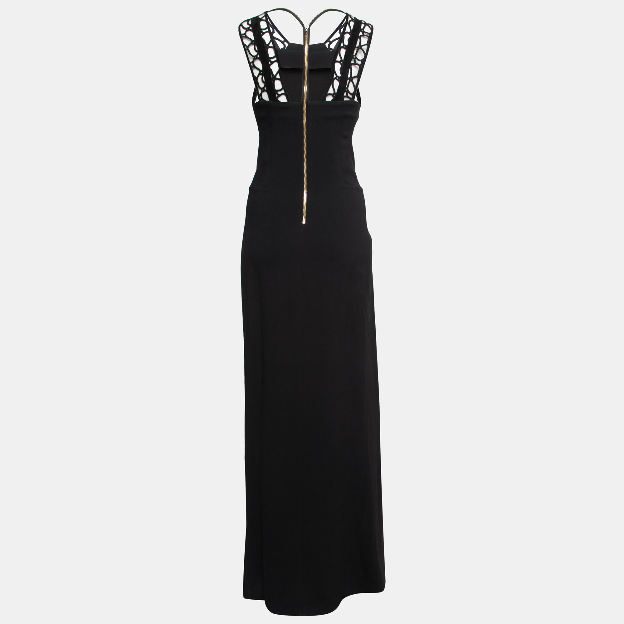 

Roland Mouret Black Crepe & Lace Vasall Gown