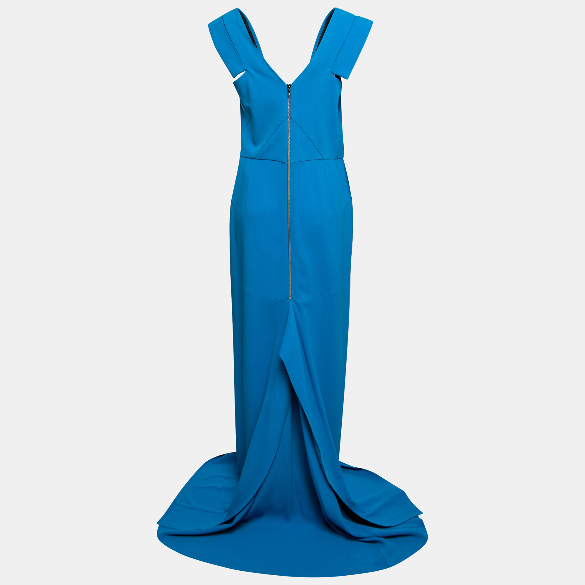 

Roland Mouret Blue Crepe Salters Gown