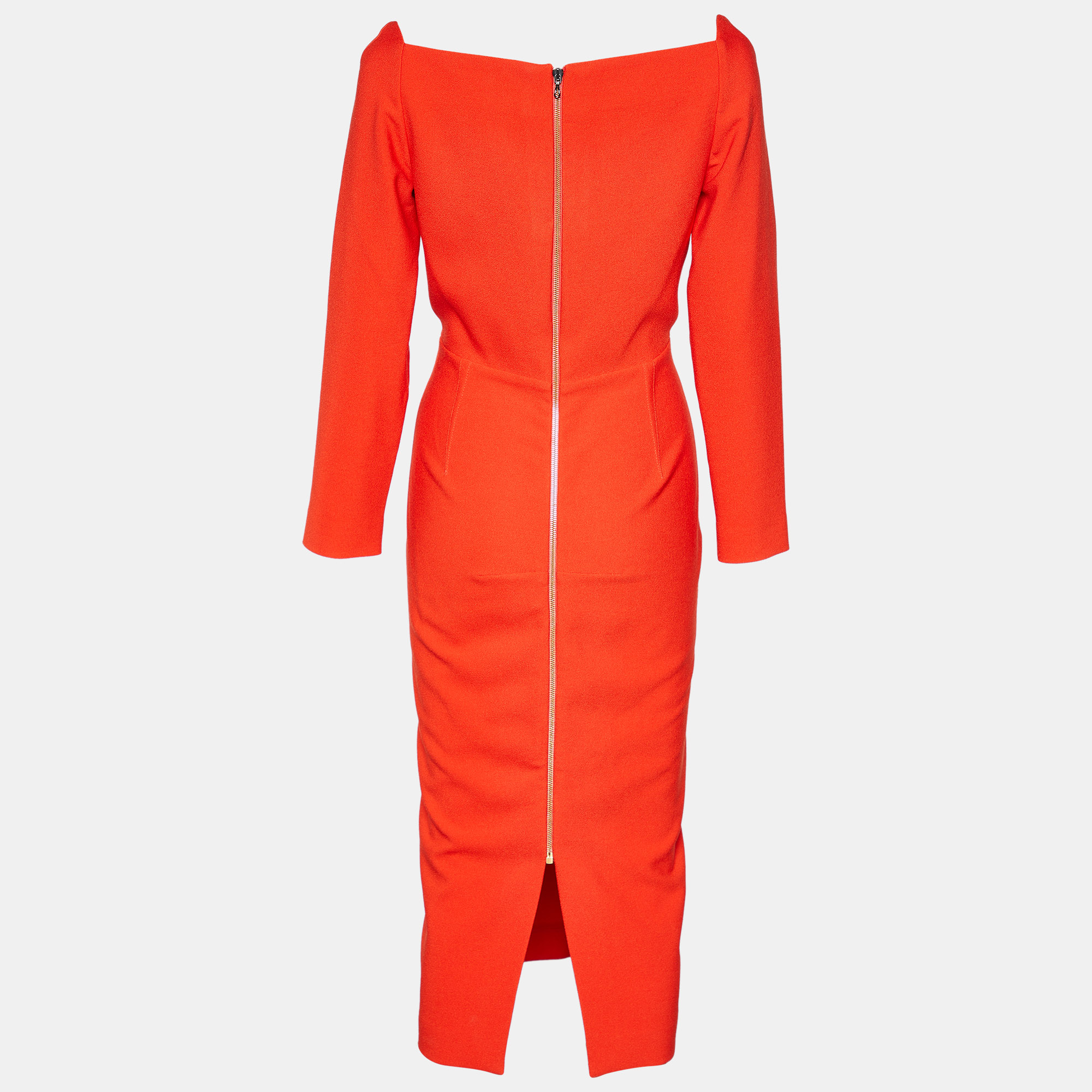 

Roland Mouret Red Crepe Ardon Midi Dress
