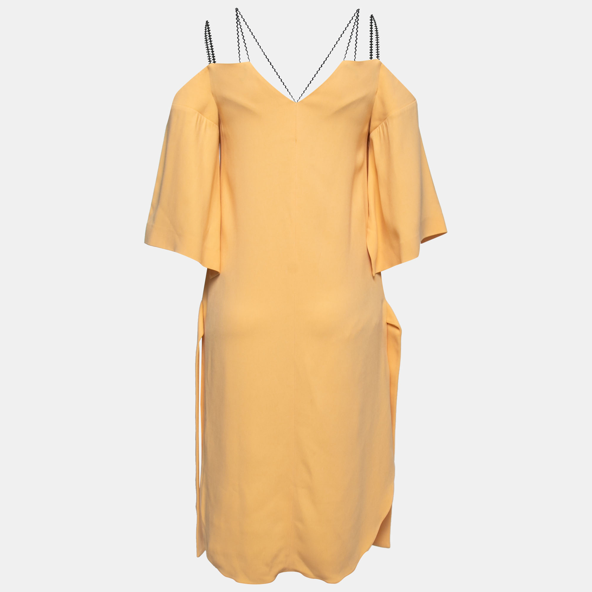 

Roland Mouret Pale Orange Crepe Contrast Trim Conway Short Dress