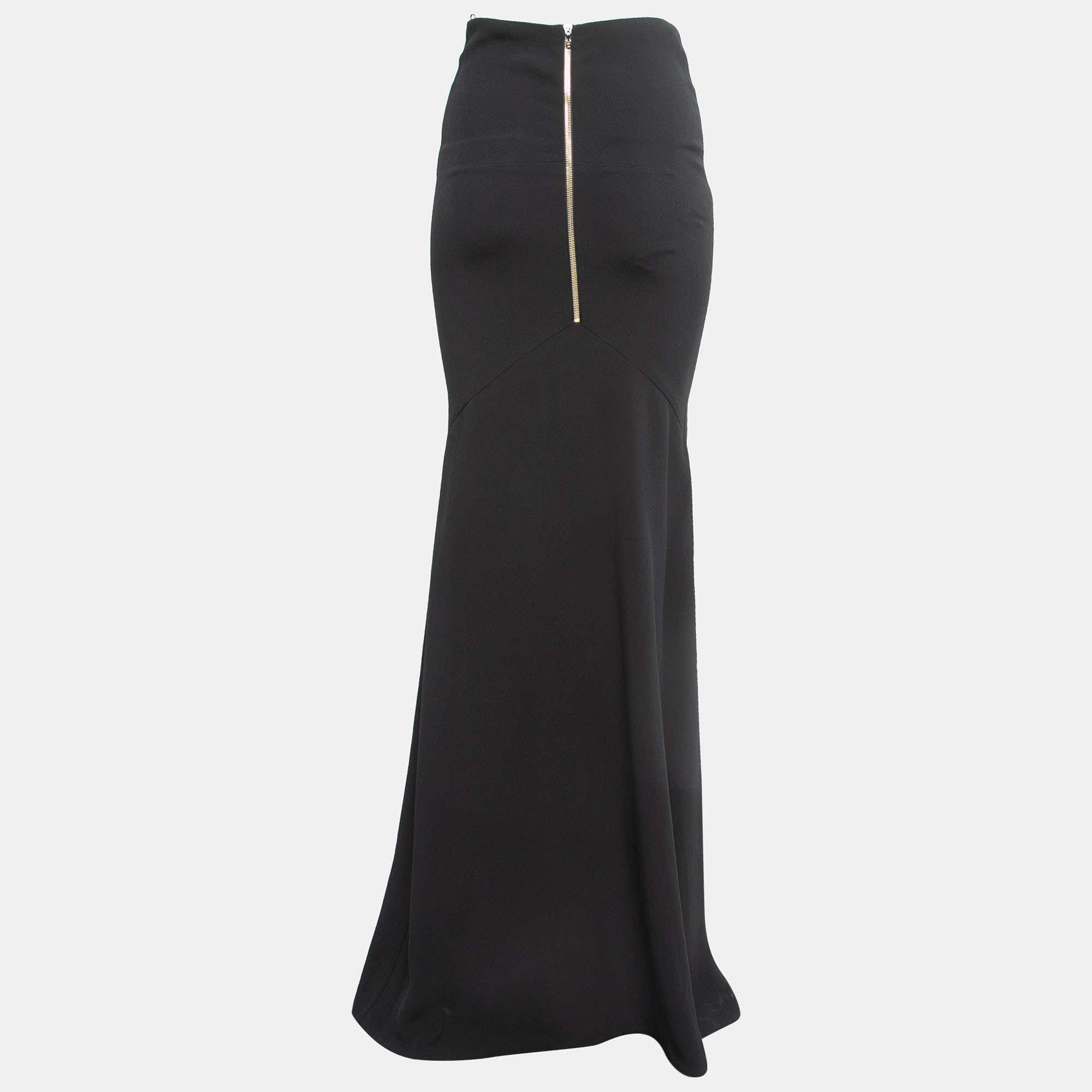 

Roland Mouret Black Crepe Fit & Flared Aries Maxi Skirt