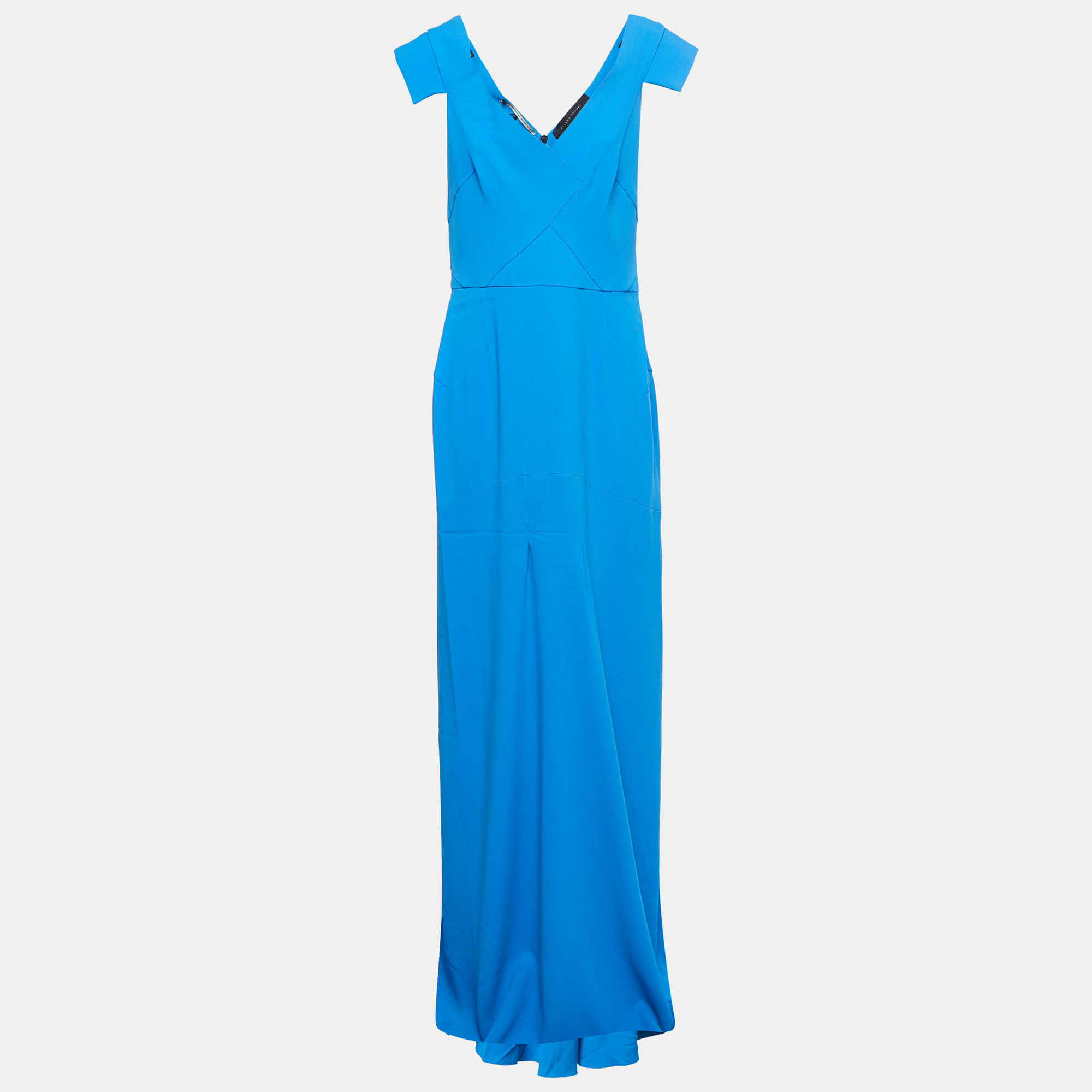 

Roland Mouret Blue Crepe Salters Gown