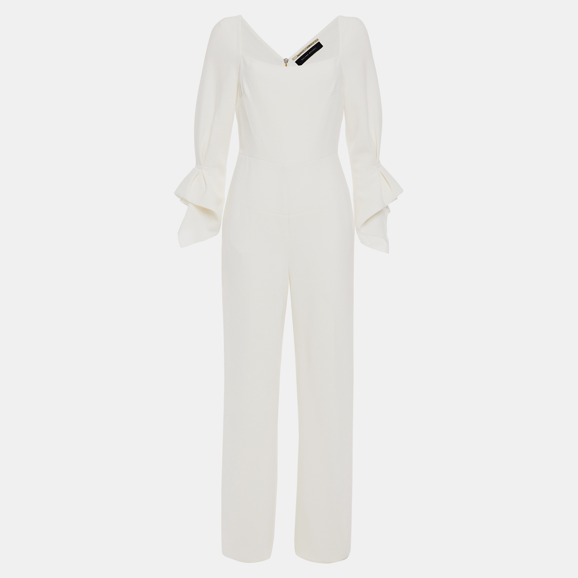 Pre-owned Roland Mouret Wool Jumpsuits 8 In White