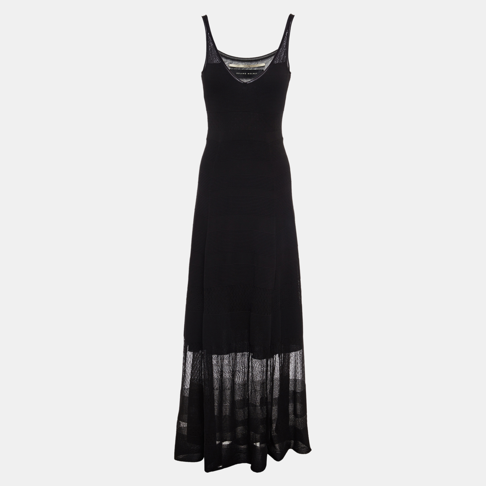 Pre-owned Roland Mouret Viscose Maxi Dress M In Black