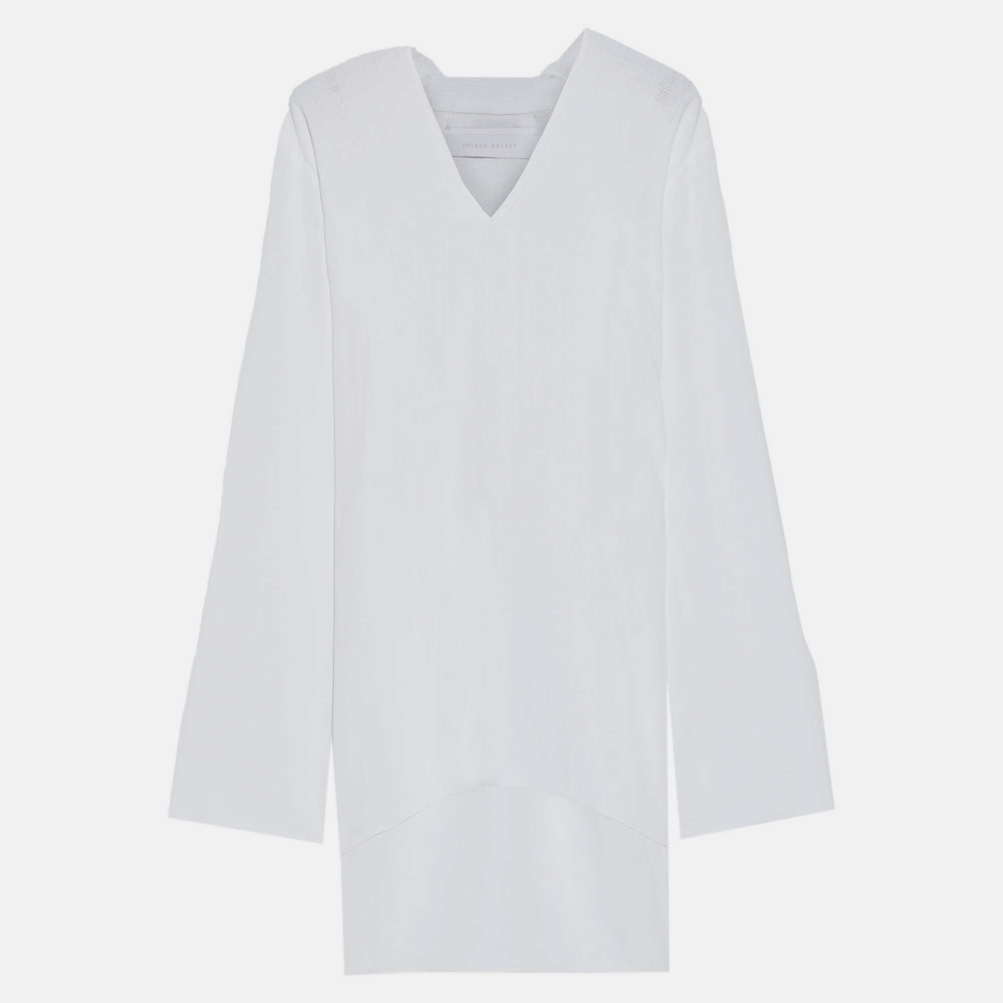 Pre-owned Roland Mouret Viscose Long Sleeved Top S In White