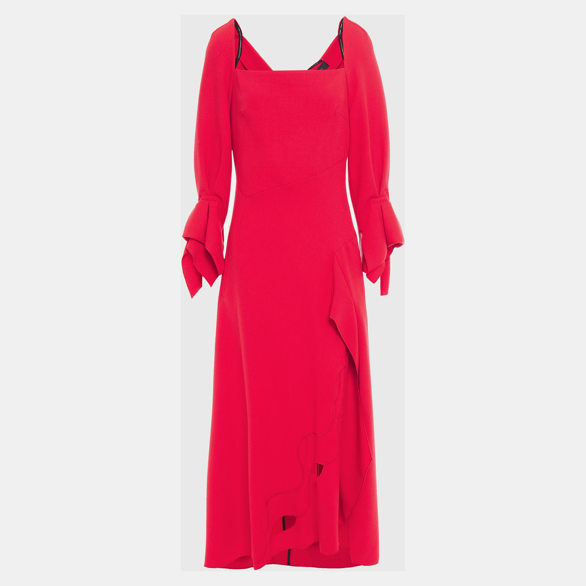 

Roland Mouret Wool Maxi Dress 8, Red
