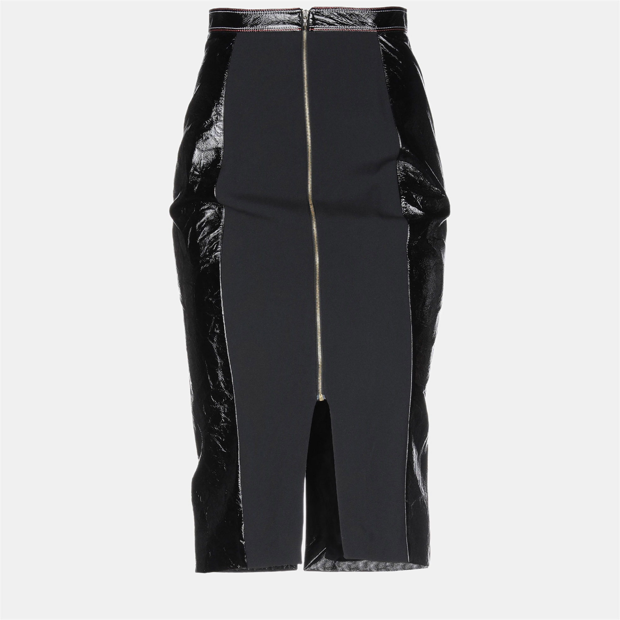

Roland Mouret Leather Midi skirt 12, Black