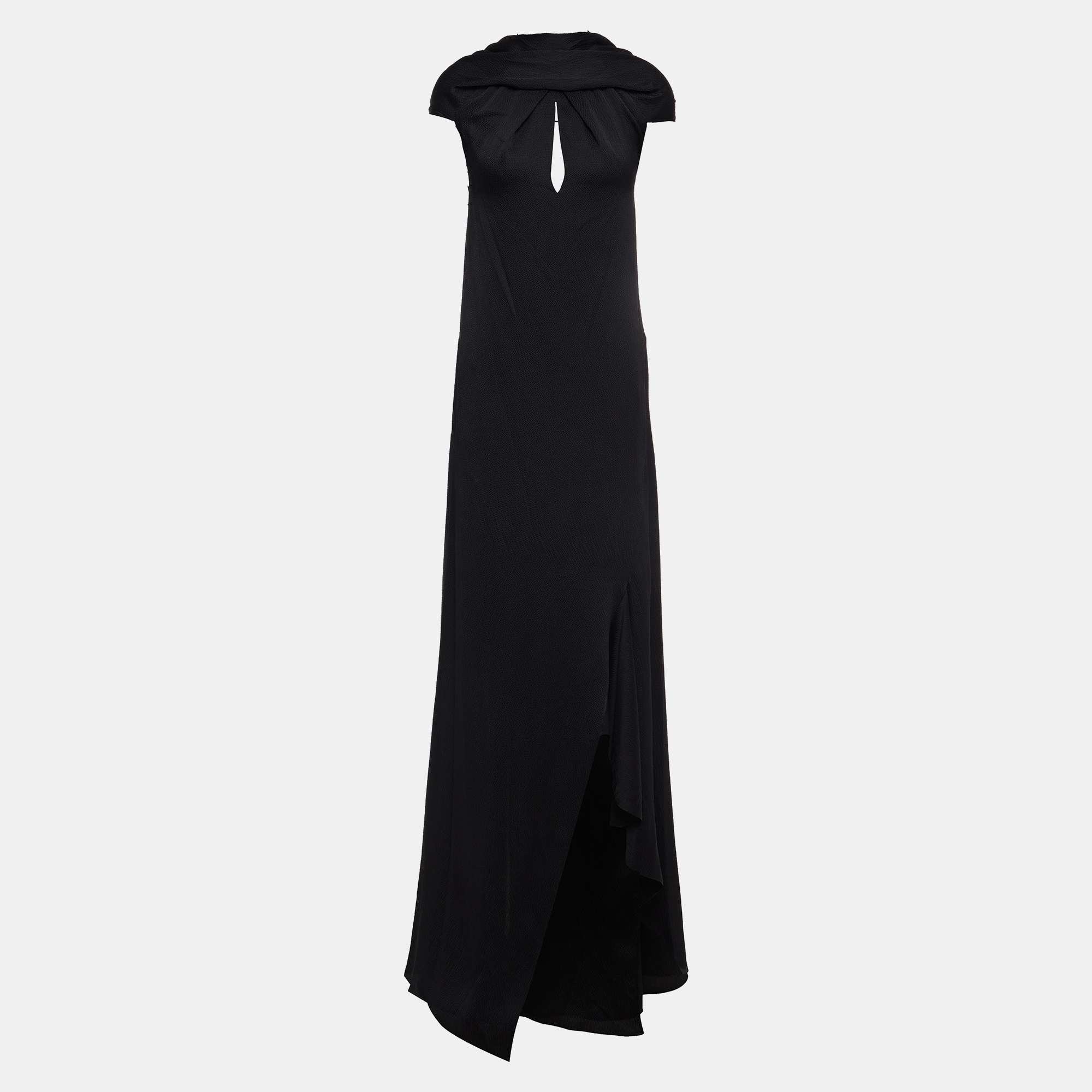 Pre-owned Roland Mouret Silk Gown 6 In Black