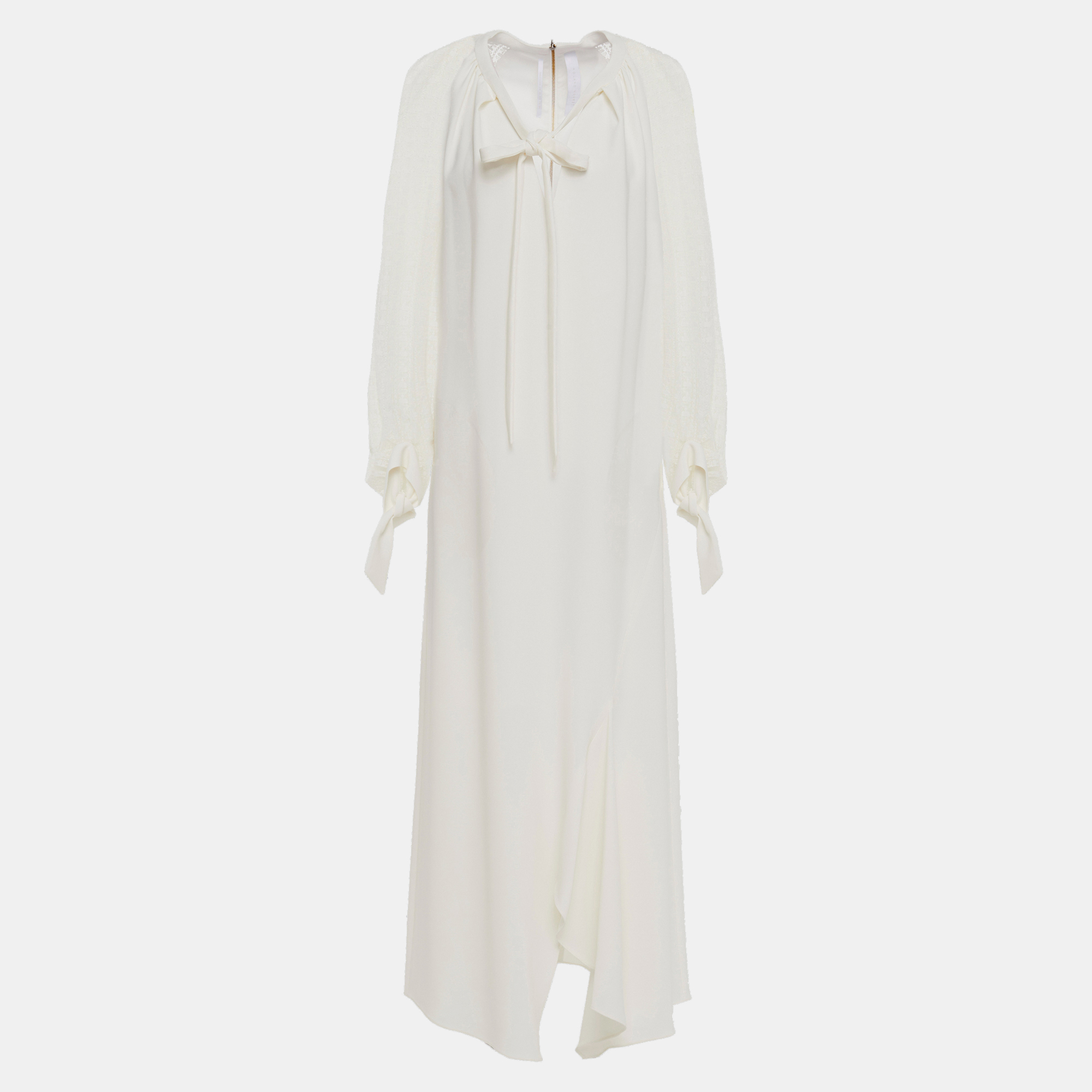 Pre-owned Roland Mouret Viscose Midi Dress 8 In White