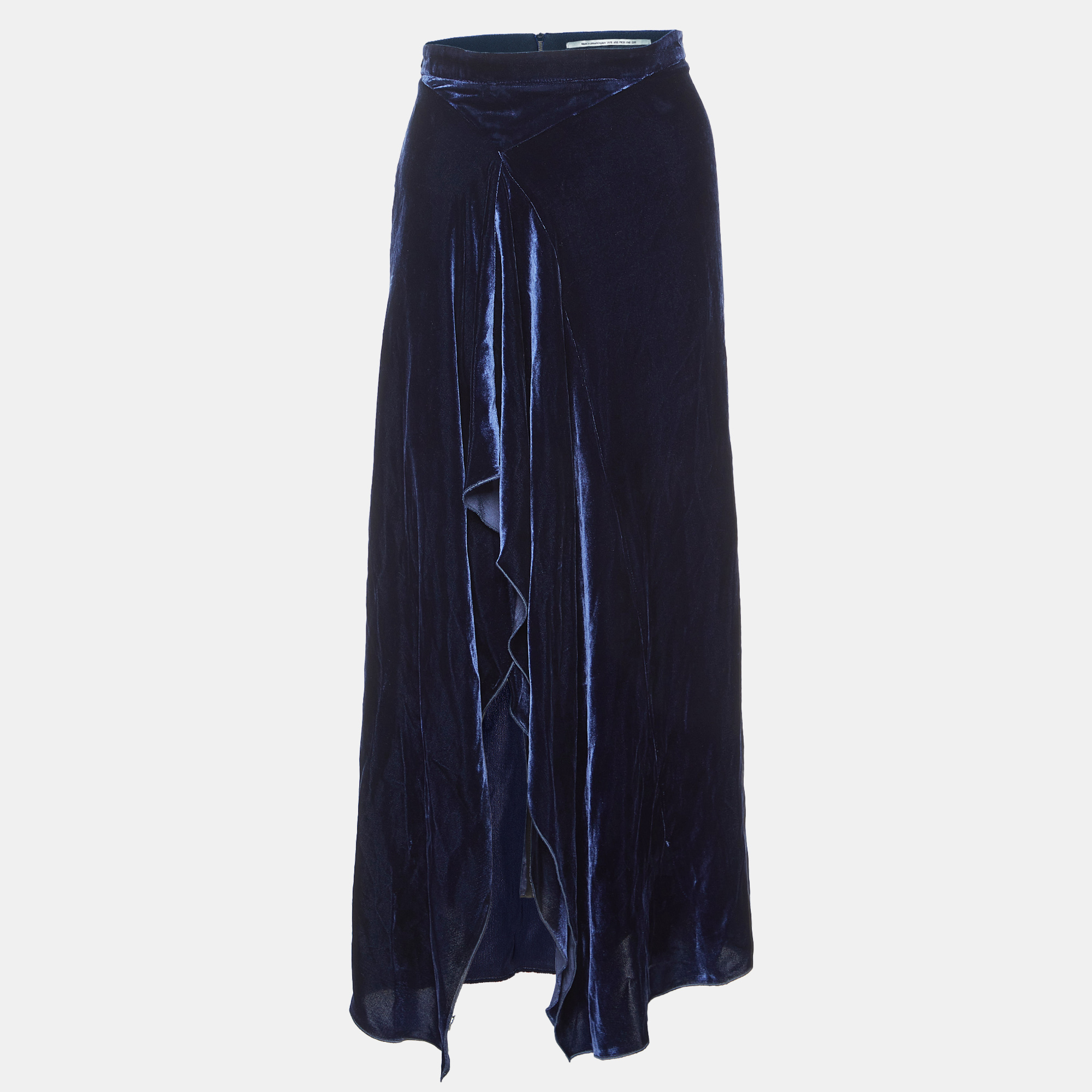 

Roland Mouret Navy Blue Velvet Haxby Midi Skirt M