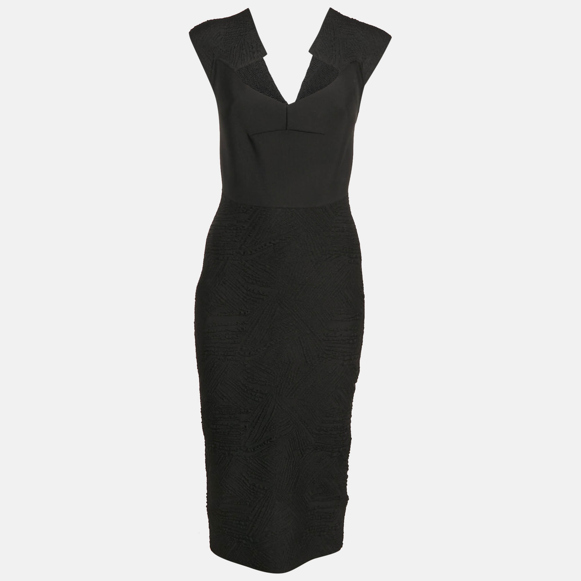 

Roland Mouret Black Textured Knit Bodycon Dress M