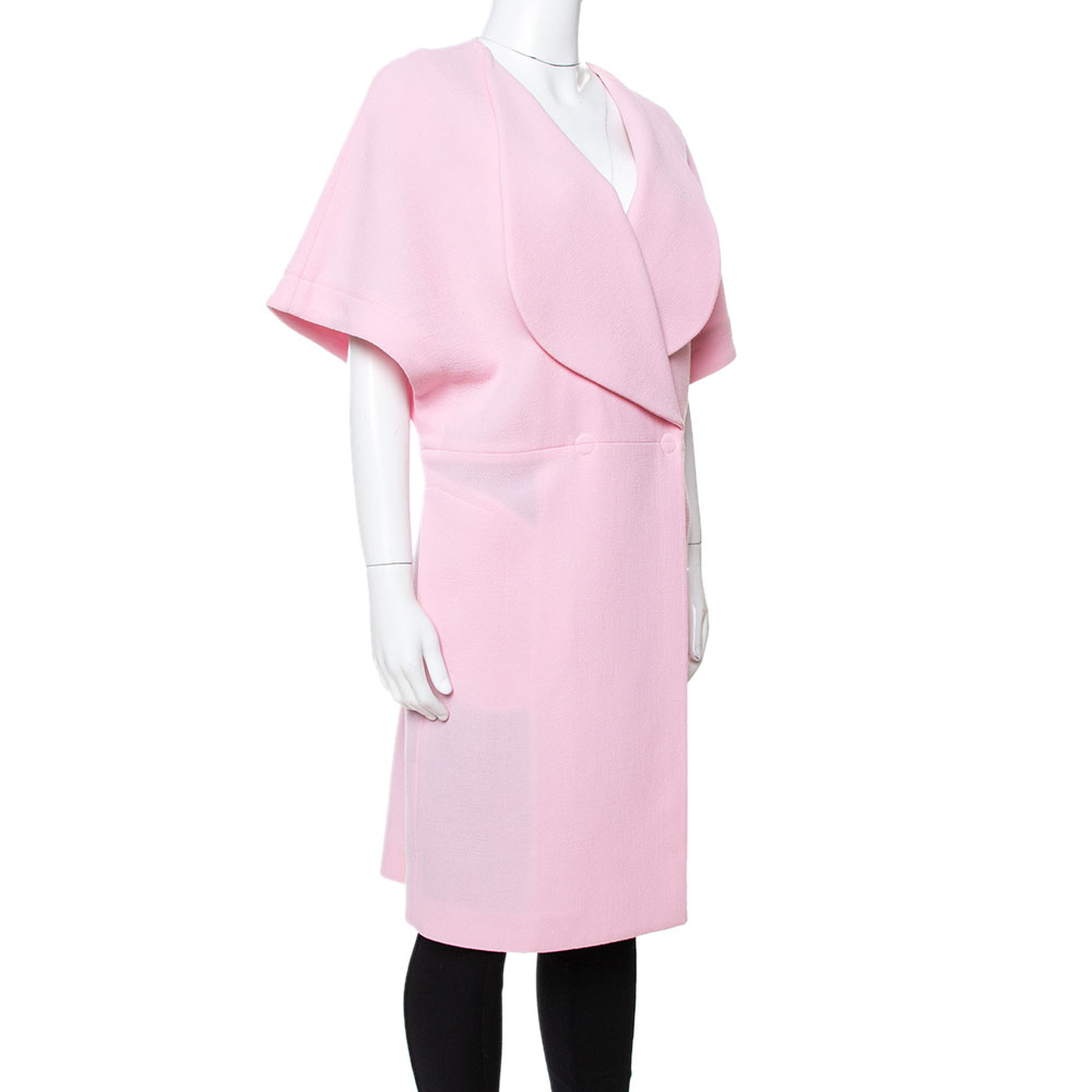 

Roland Mouret Light Pink Wool Crepe Palmer Coat