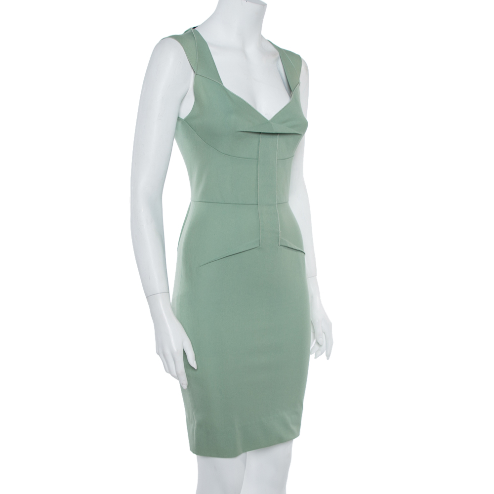 

Roland Mouret Pastel Green Sleeveless Sheath Dress