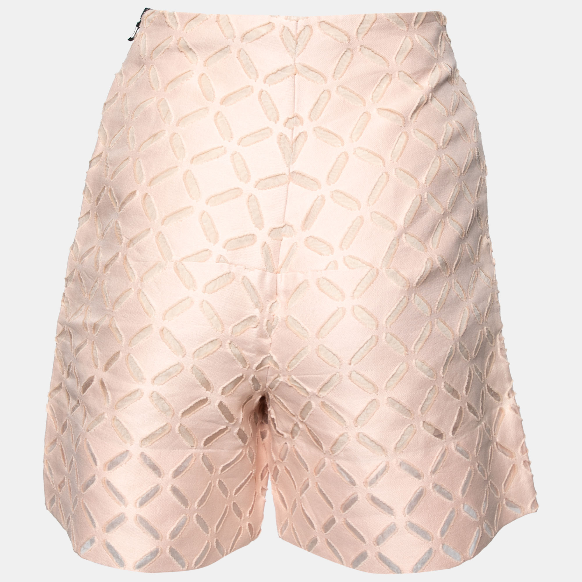 

Roland Mouret Pearl Pink Laser Cut High Waist Kelston Shorts