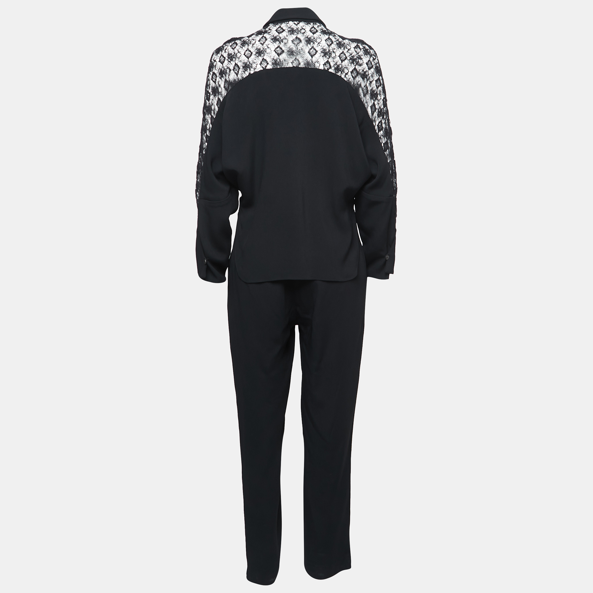 

Roland Mouret Black Crepe Paneled Jumpsuit