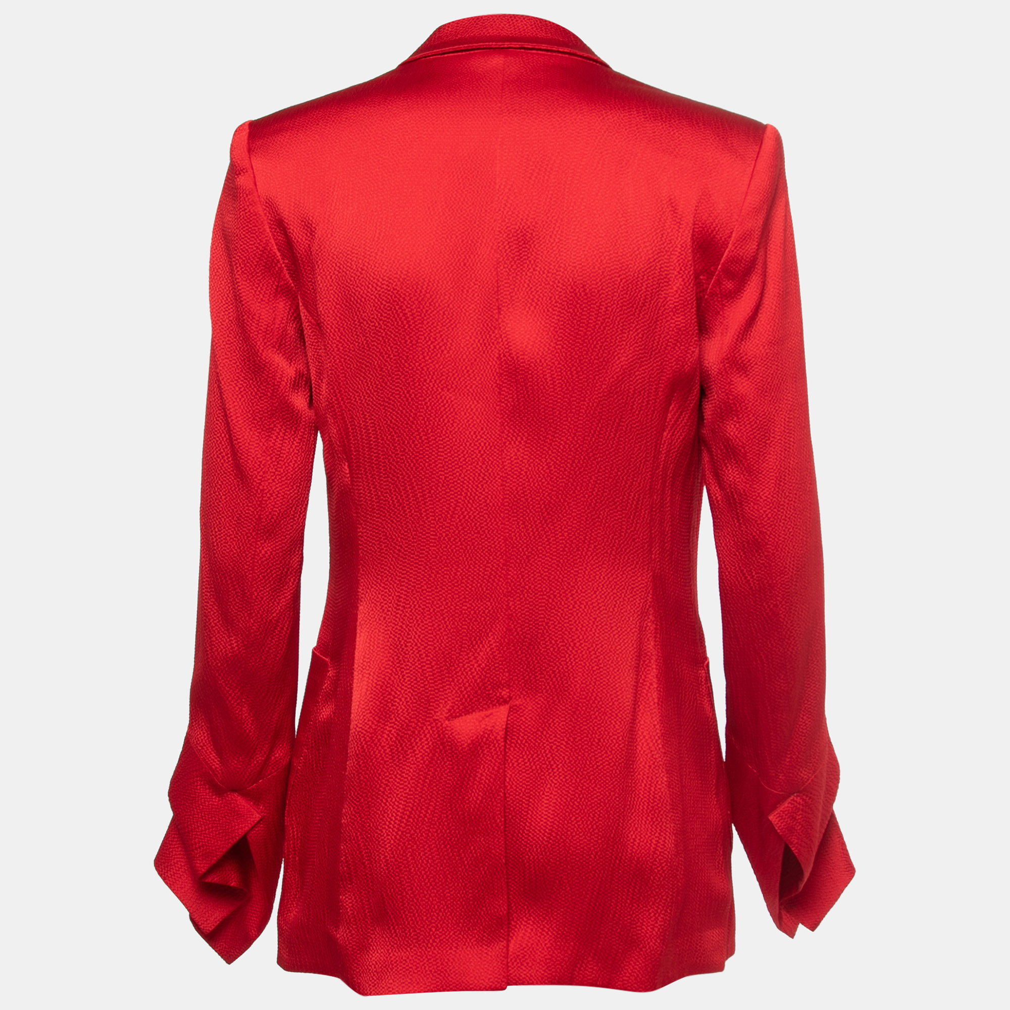 

Roland Mouret Red Silk Double Breasted Blazer