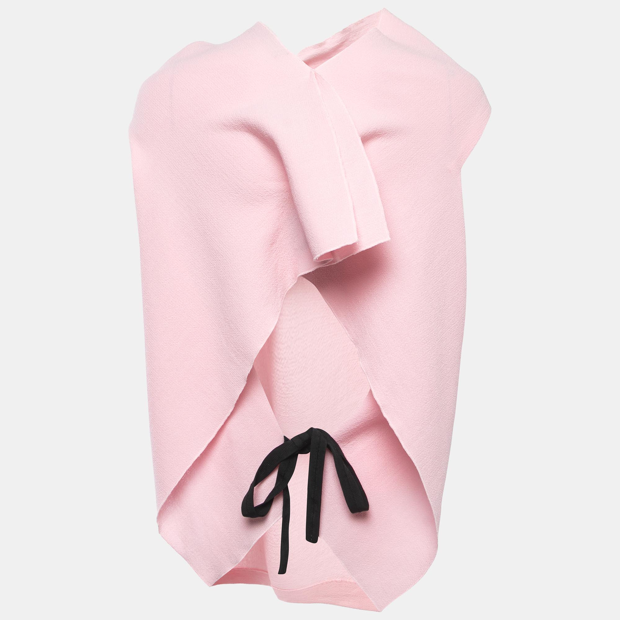 

Roland Mouret Pink Wool Draped Back Open Blouse