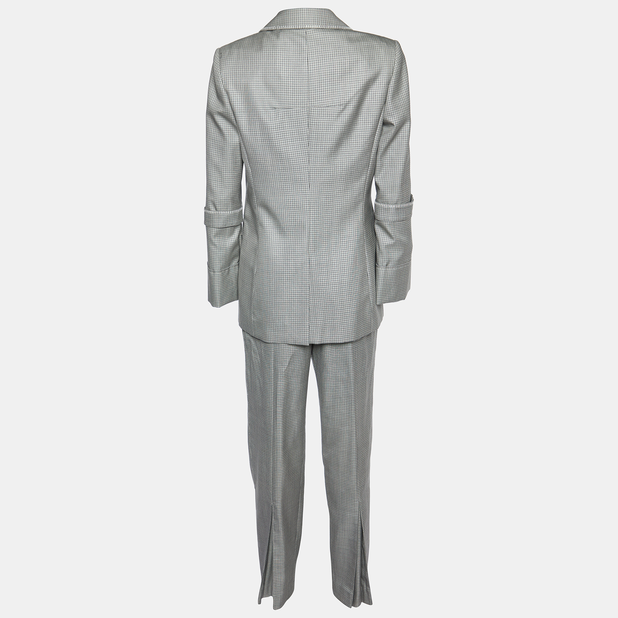 

Roland Mouret Grey Houndstooth Wool & Silk Pant Suit