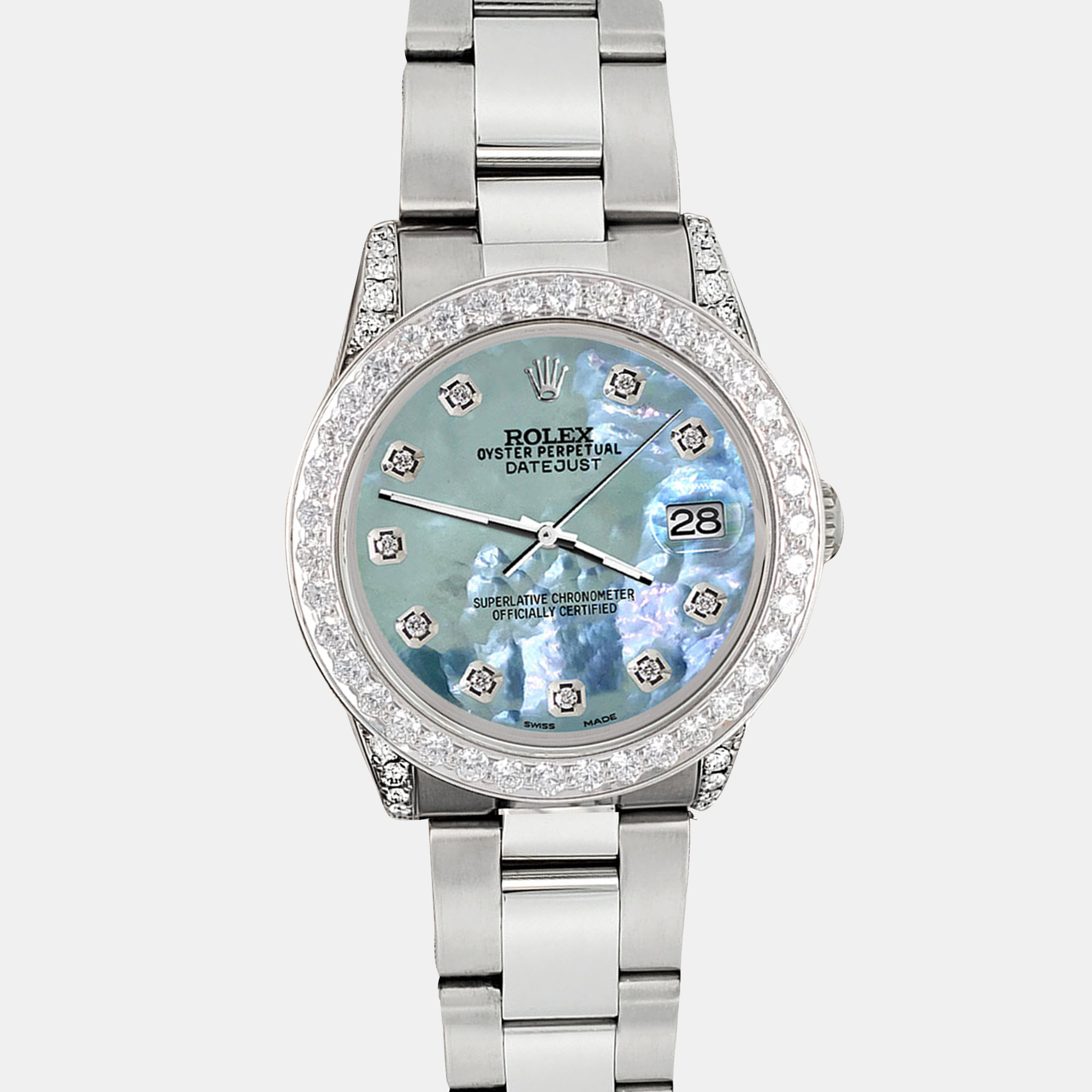 

Rolex tahitian blue mop dial steel oyster