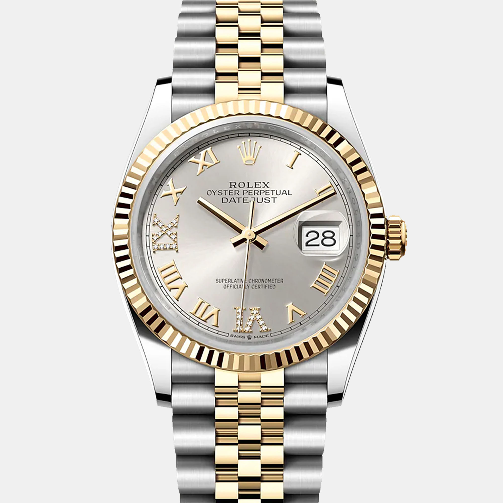 

Rolex Datejust 126233-0031 Automatic Silver Diamond 18K Yellow Gold Stainless Steel Women’s Wristwatch 36 mm