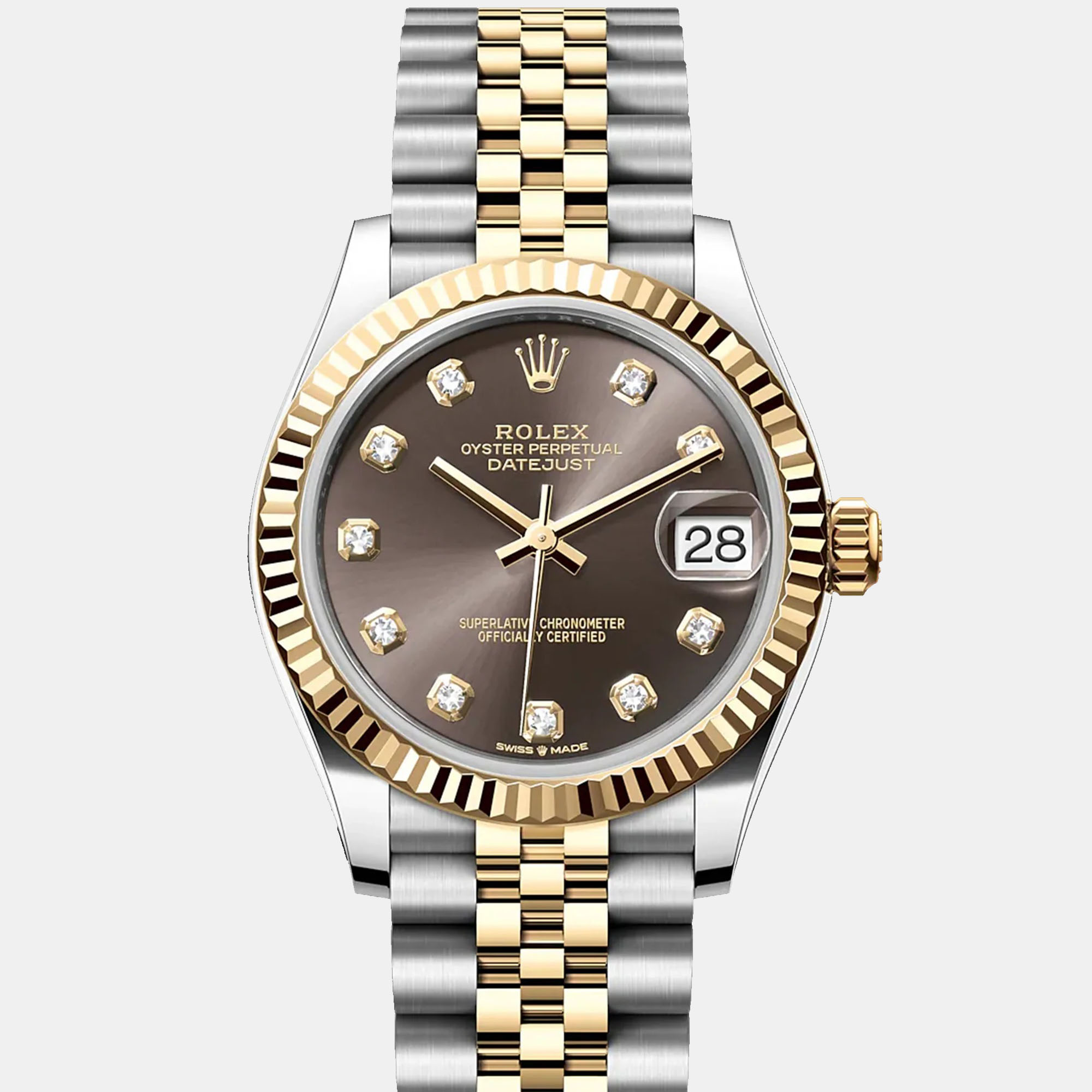 

Rolex Datejust 278273-0022 Automatic Dark Grey Diamond 18K Yellow Gold Stainless Steel Women’s Wristwatch 31 mm