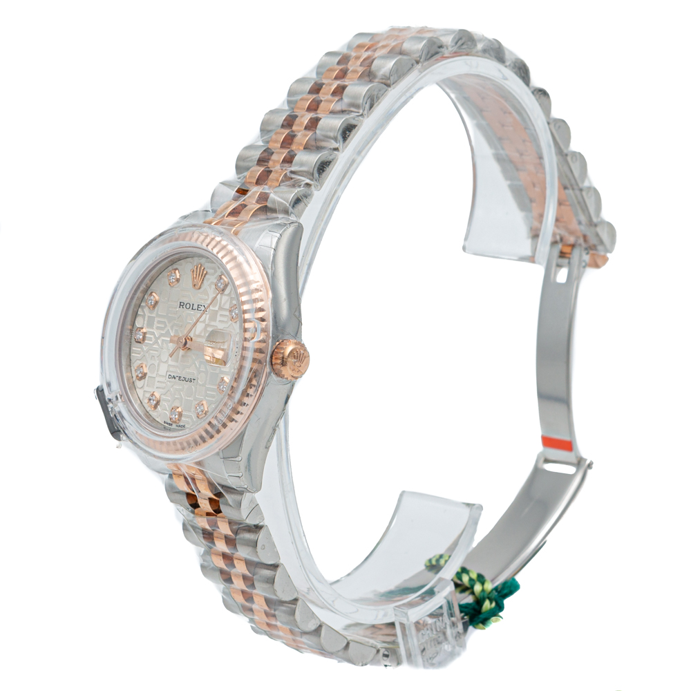 

Rolex Silver Jubilee Steel & Rose Gold Datejust Diamond Women's Wristwatch