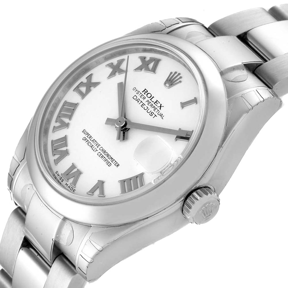 

Rolex White Stainless Steel Datejust 178240 Women's Wristwatch 31 MM