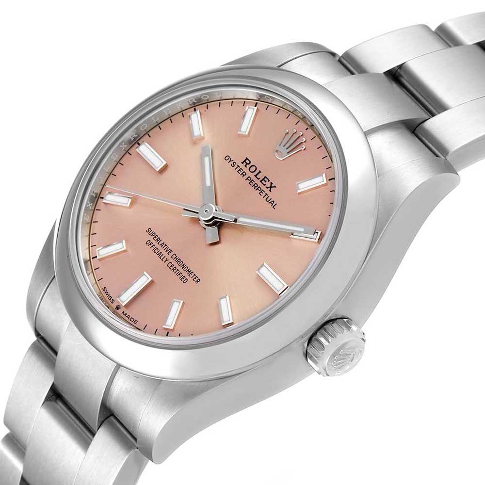 

Rolex Pink Stainless Steel Oyster Perpetual Automatic 277200 Women's Wristwatch 31 MM