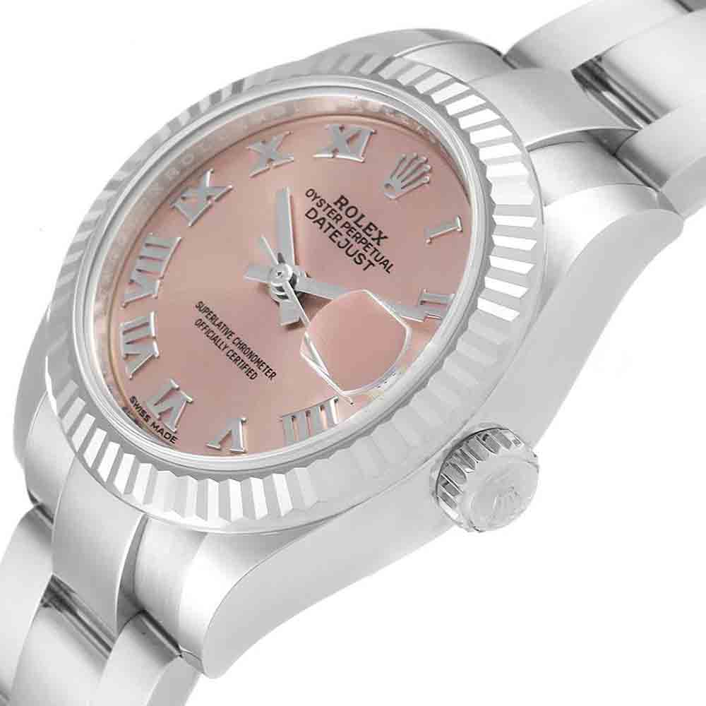 

Rolex Pink 18K White Gold And Stainless Steel Datejust 279174 Women's Wristwatch 28 MM