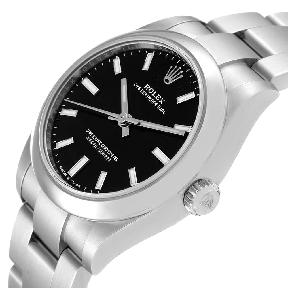 

Rolex Black Stainless Steel Oyster Perpetual Automatic 277200 Women's Wristwatch 31 MM