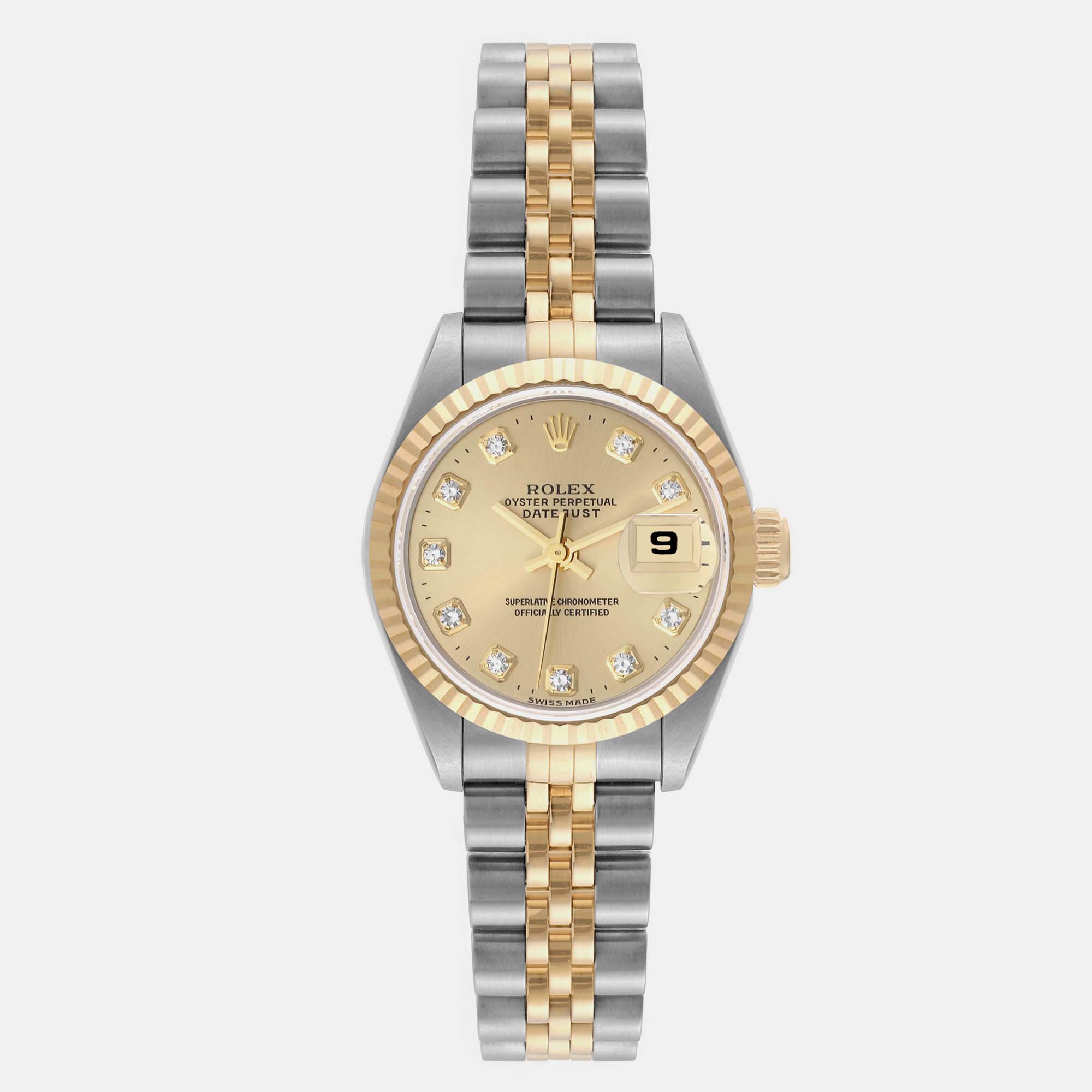 

Rolex Datejust Steel Yellow Gold Diamond Ladies Watch 26.0 mm