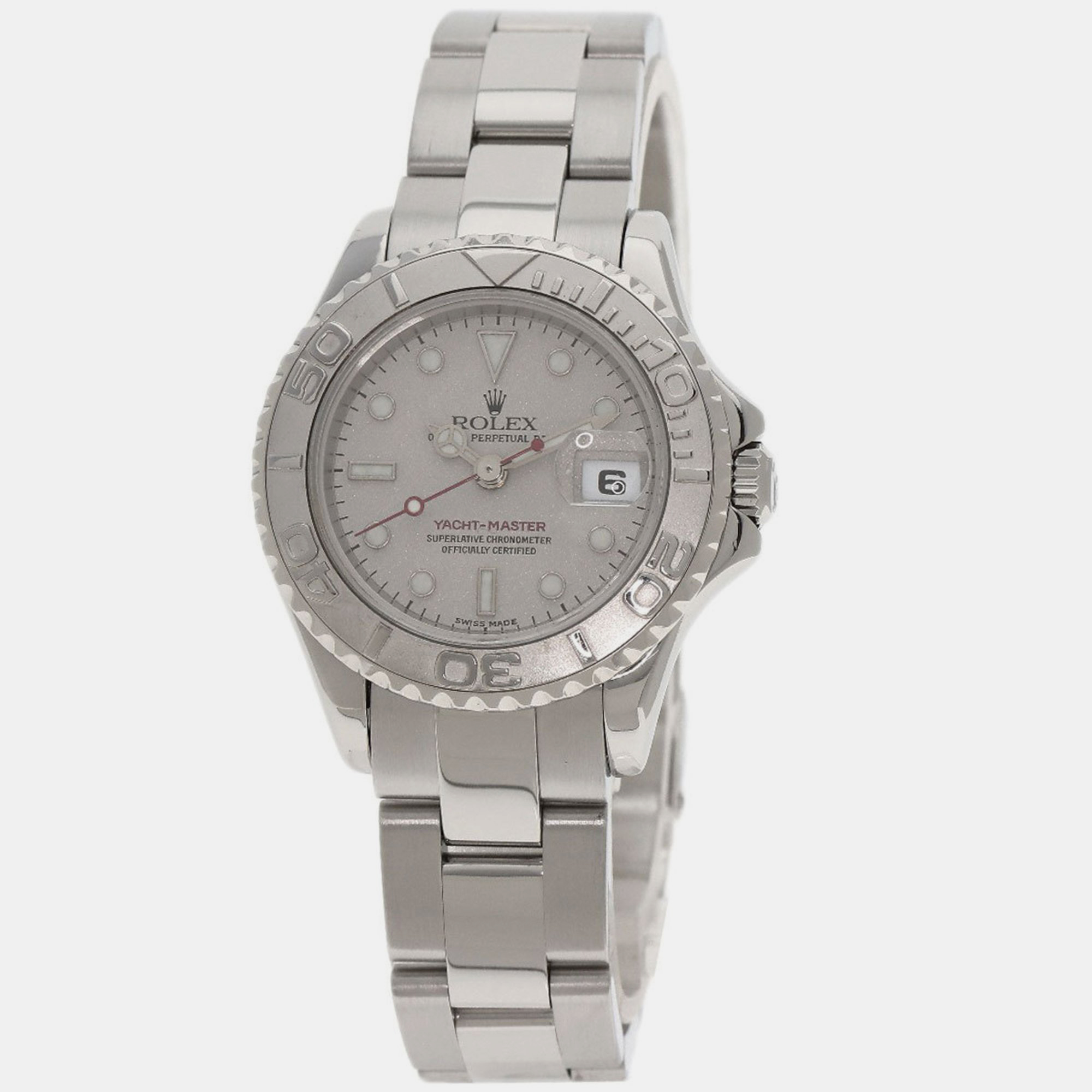

Rolex Silver Platinum Stainless Steel Yacht-Master 169622 Automatic Women's Wristwatch 29 mm