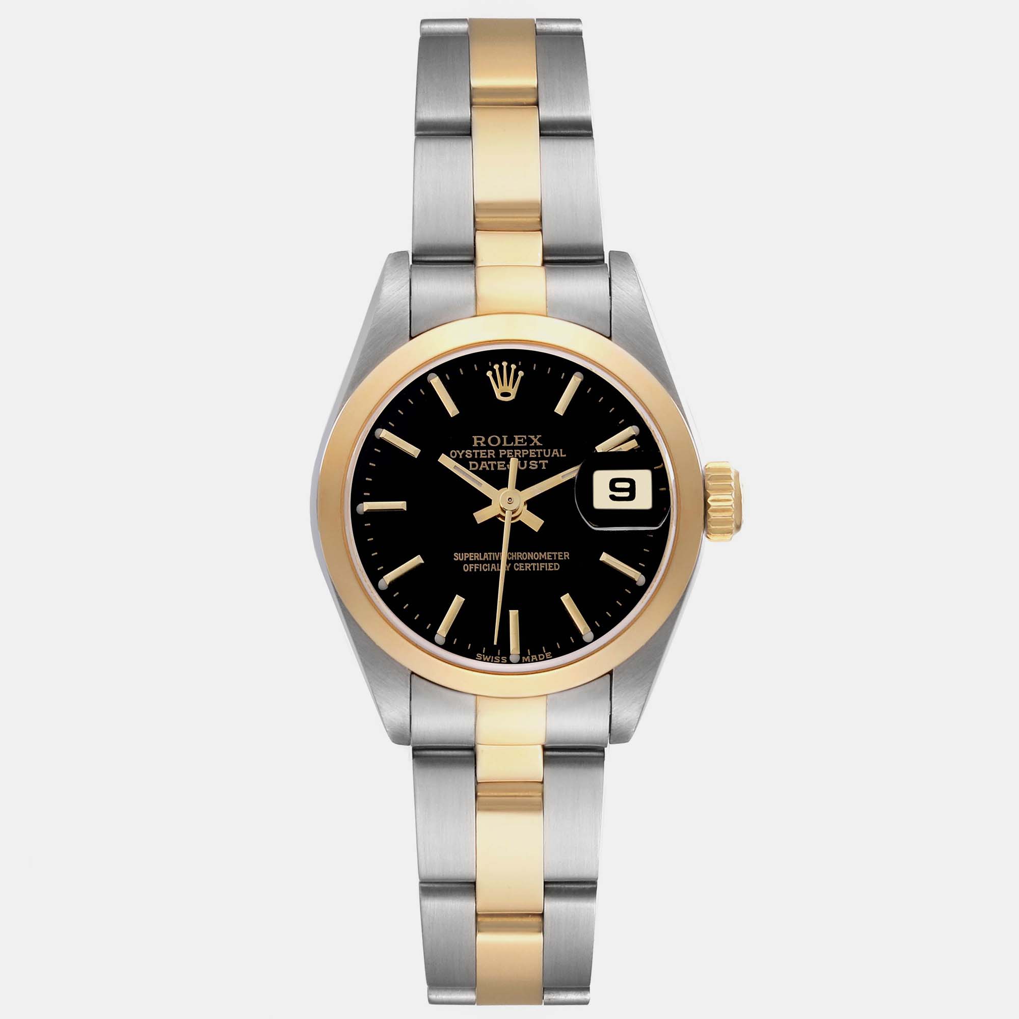 

Rolex Datejust Steel Yellow Gold Black Dial Ladies Watch 26 mm