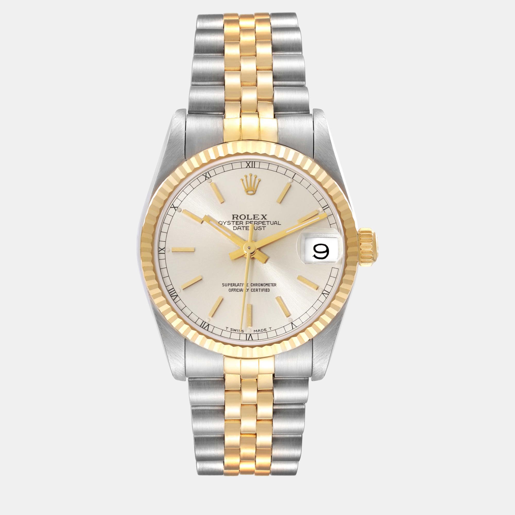 

Rolex Datejust Midsize Steel Yellow Gold Ladies Watch 31 mm, Cream