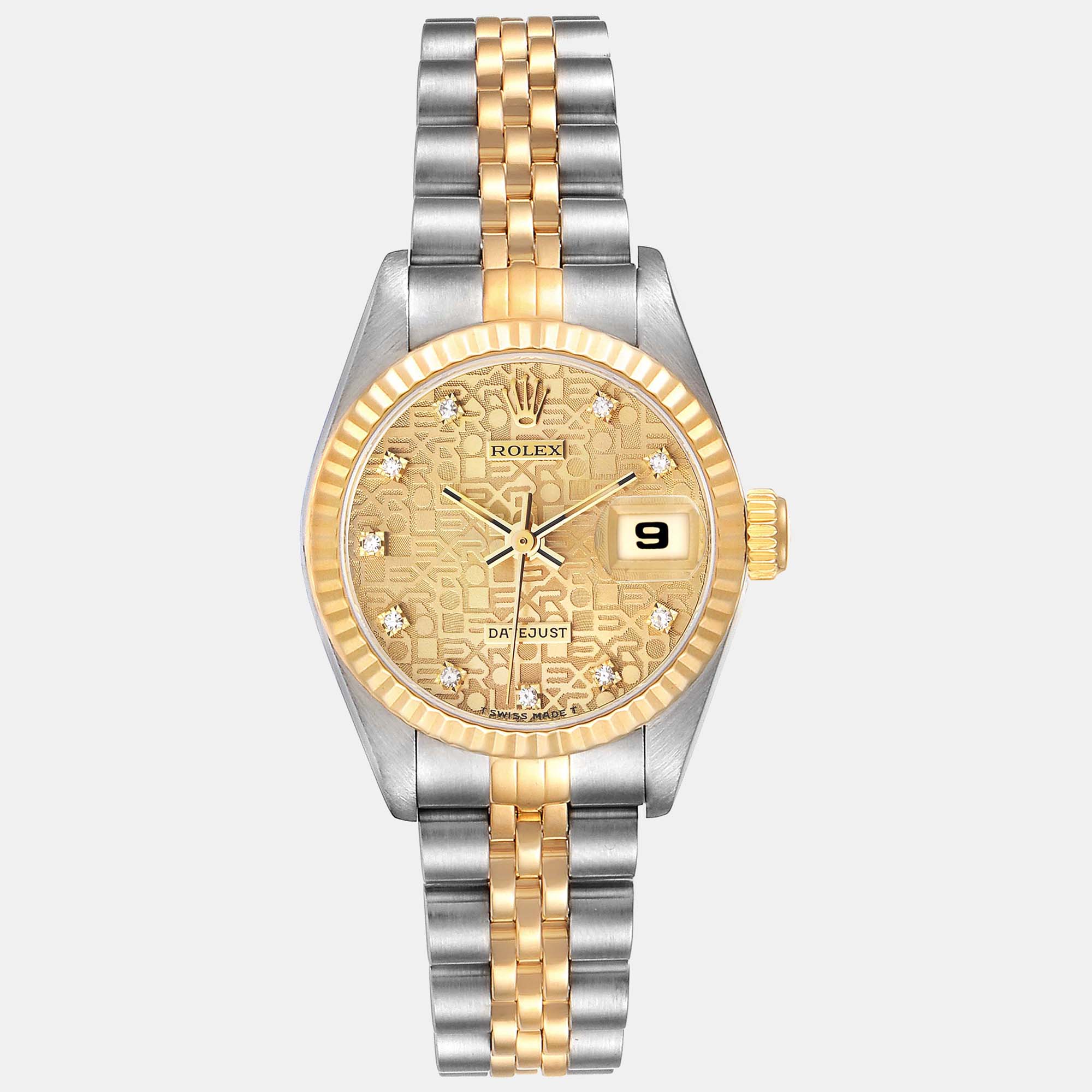 

Rolex Datejust Anniversary Diamond Dial Steel Yellow Gold Ladies Watch 26.0 mm