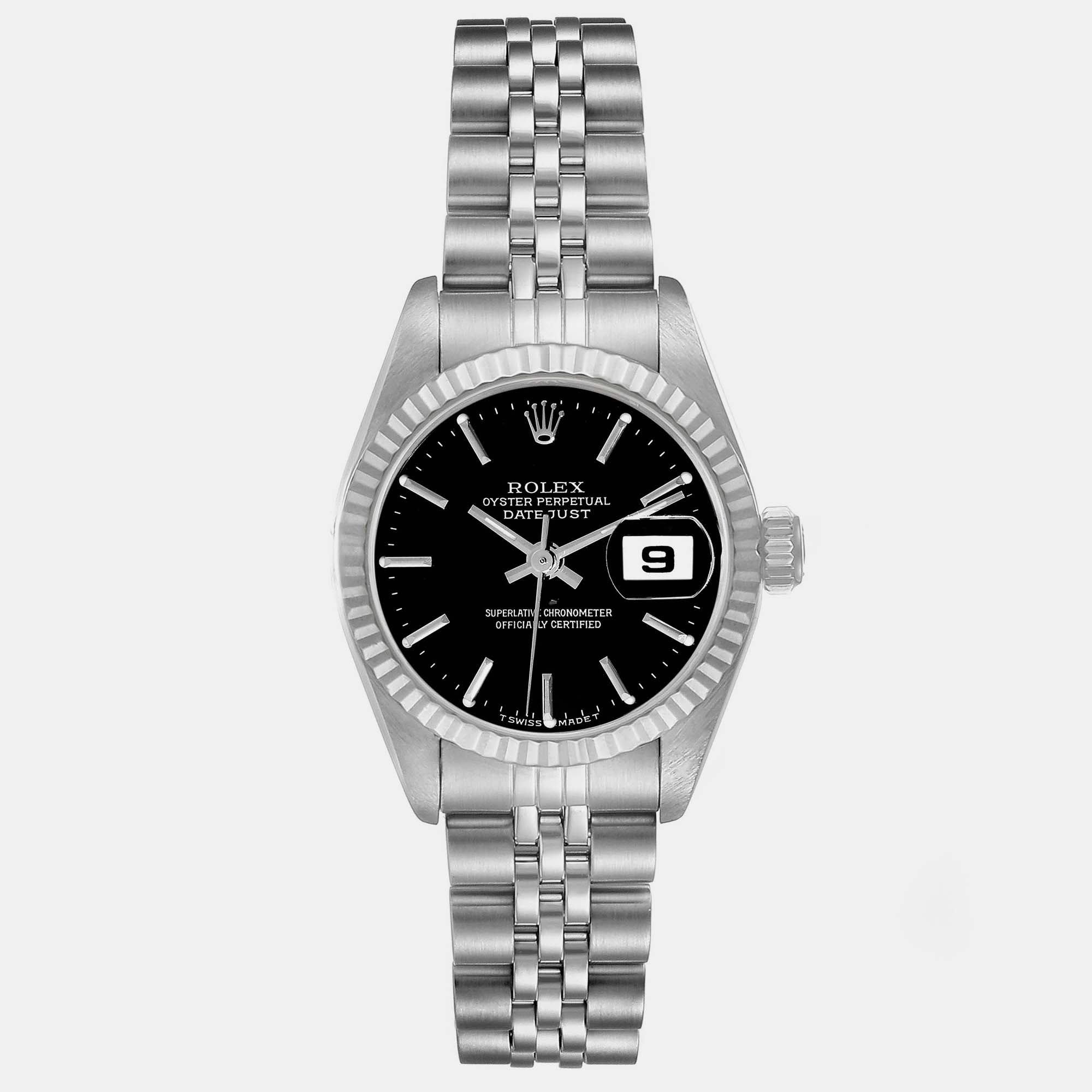 

Rolex Datejust Steel White Gold Black Dial Ladies Watch 26.0 mm