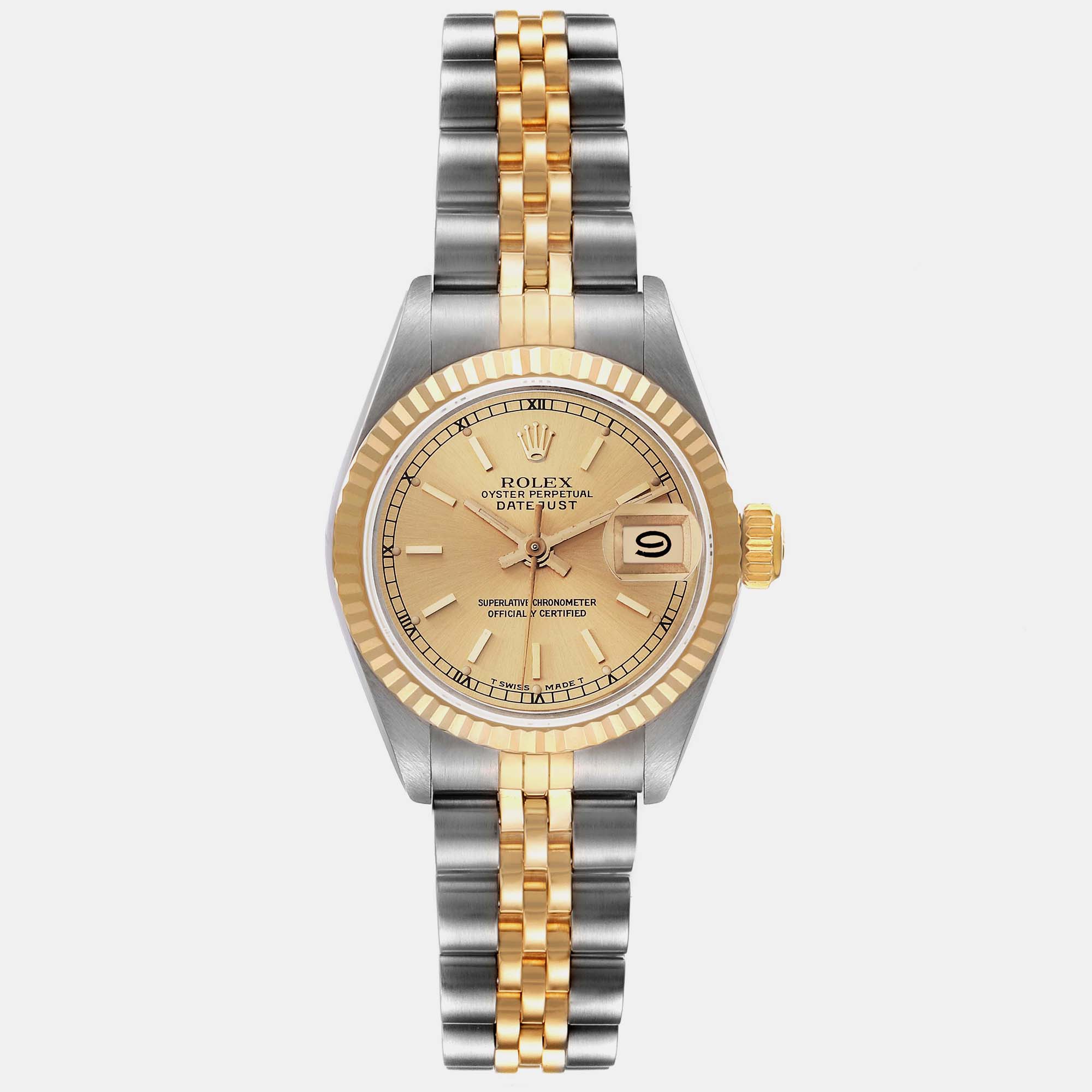 Pre-owned Rolex Datejust Steel Yellow Gold Ladies Watch 26.0 Mm