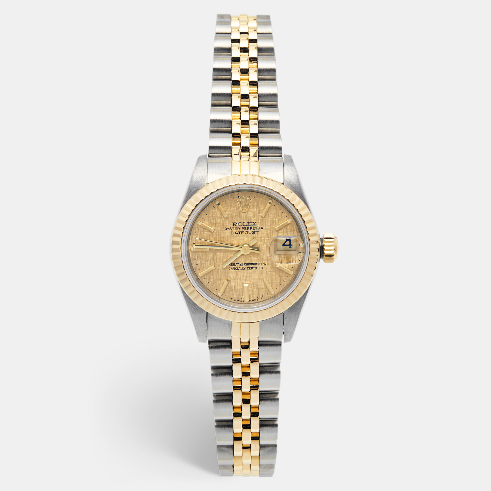 

Rolex Champagne Linen Dial, Gold